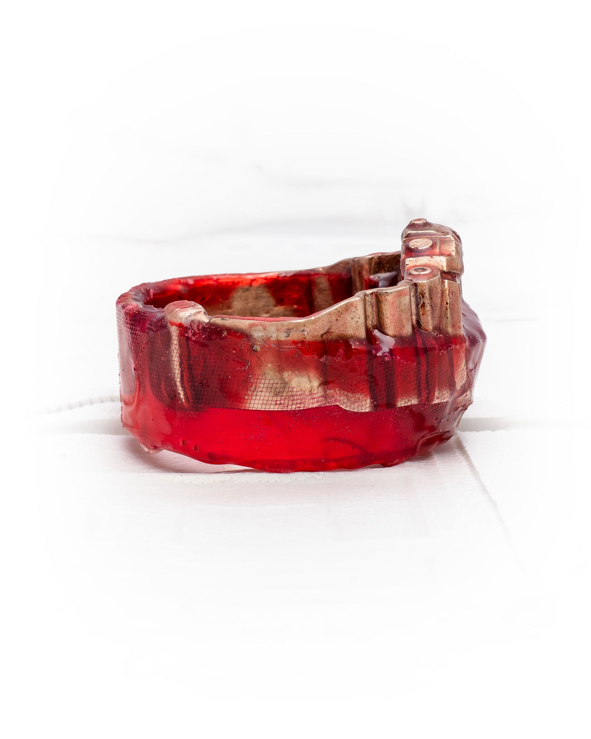 Ruby bronze watch bracelet