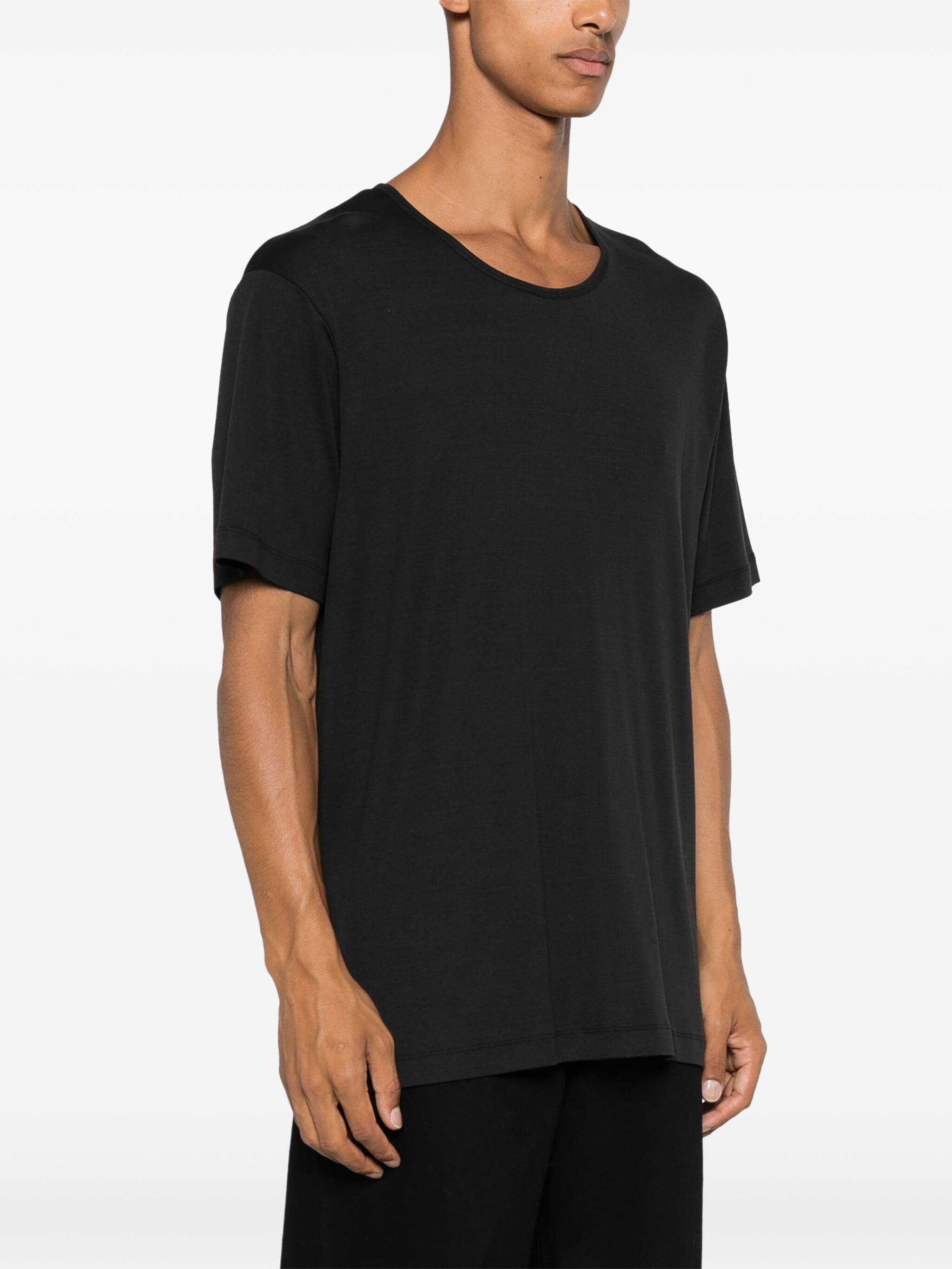 Rib u neck t-shirt