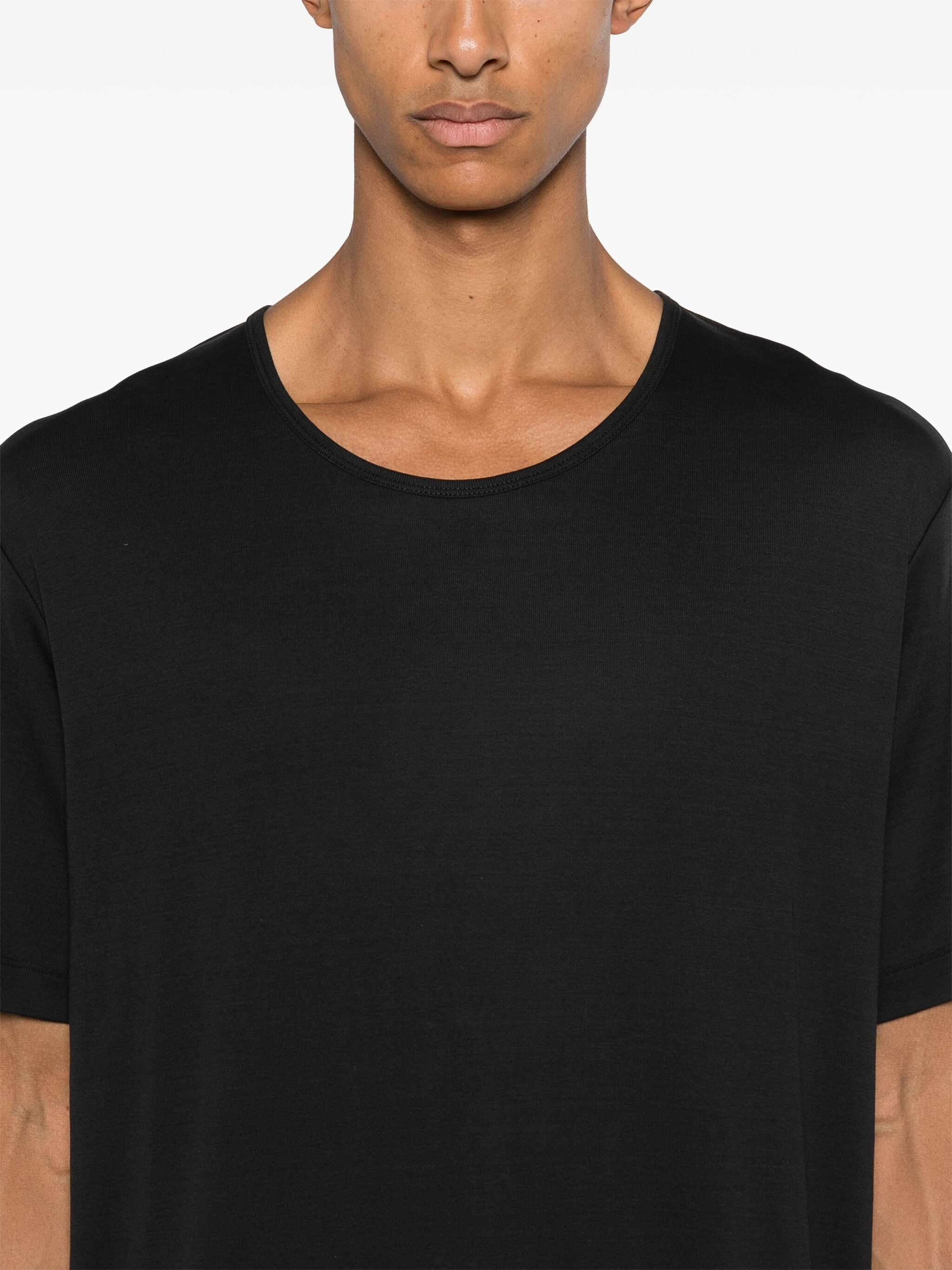 Rib u neck t-shirt