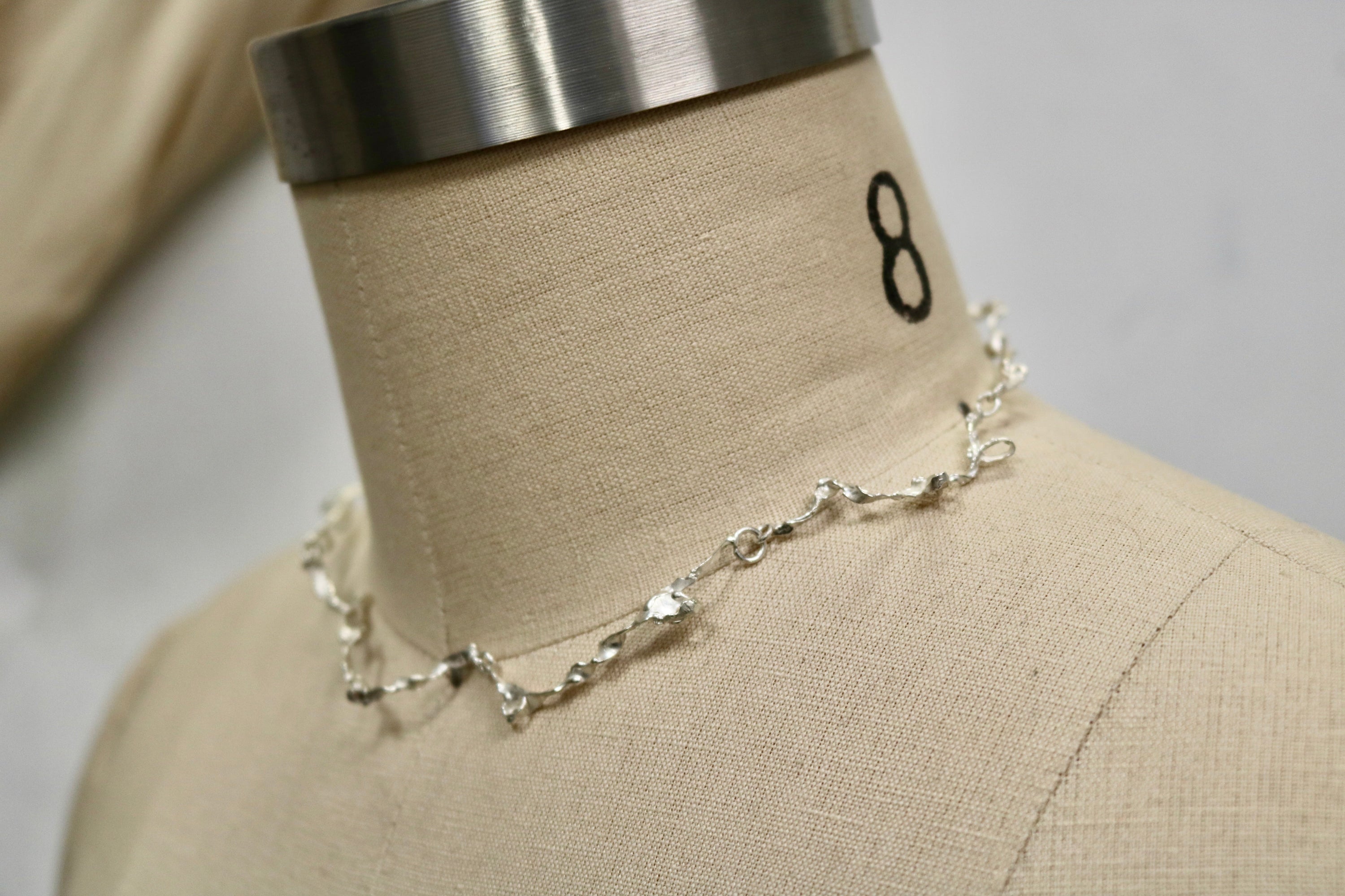 Burnt ribbon choker
