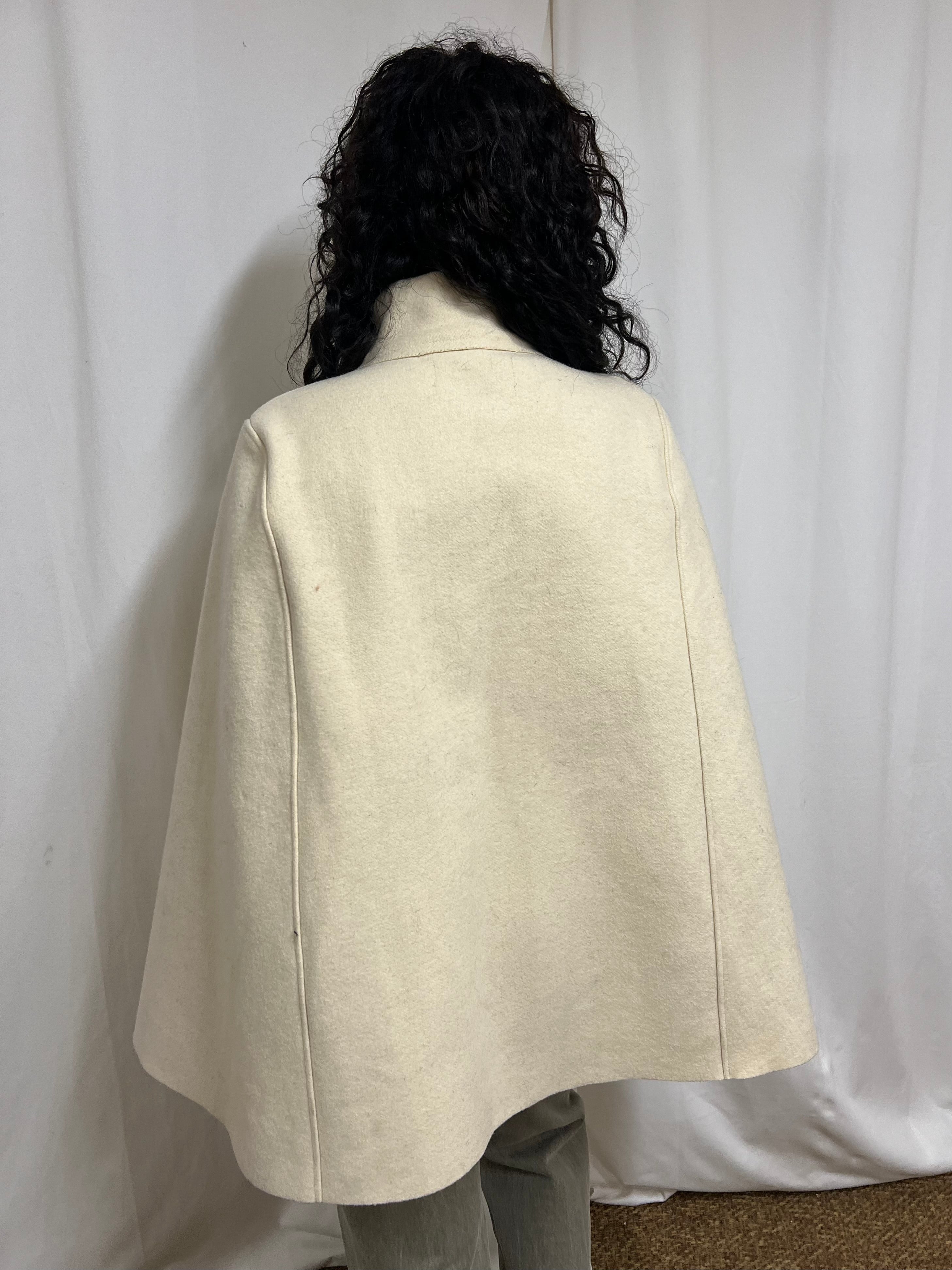 Boiled wool cape