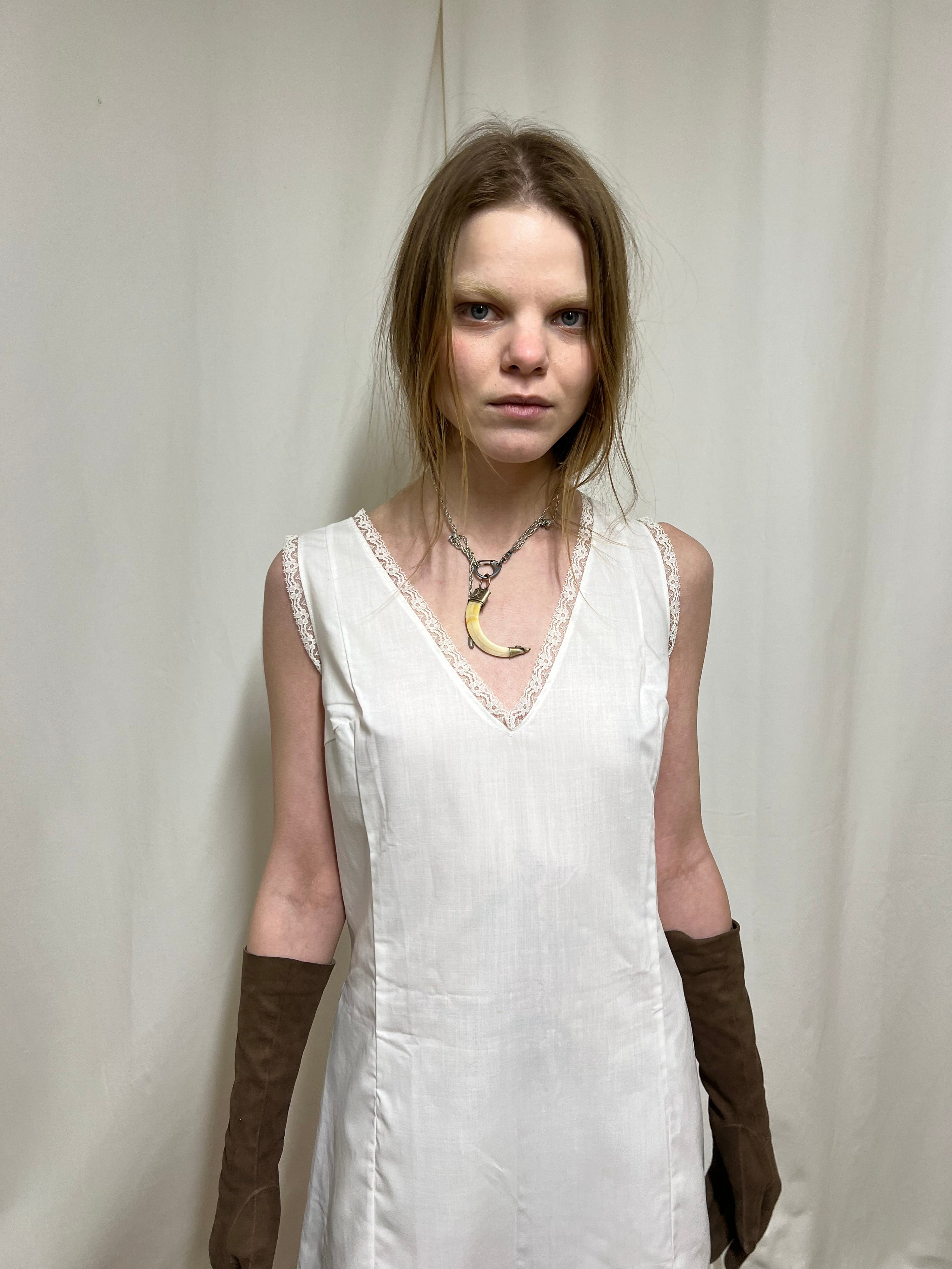 Mini cotton slip dress