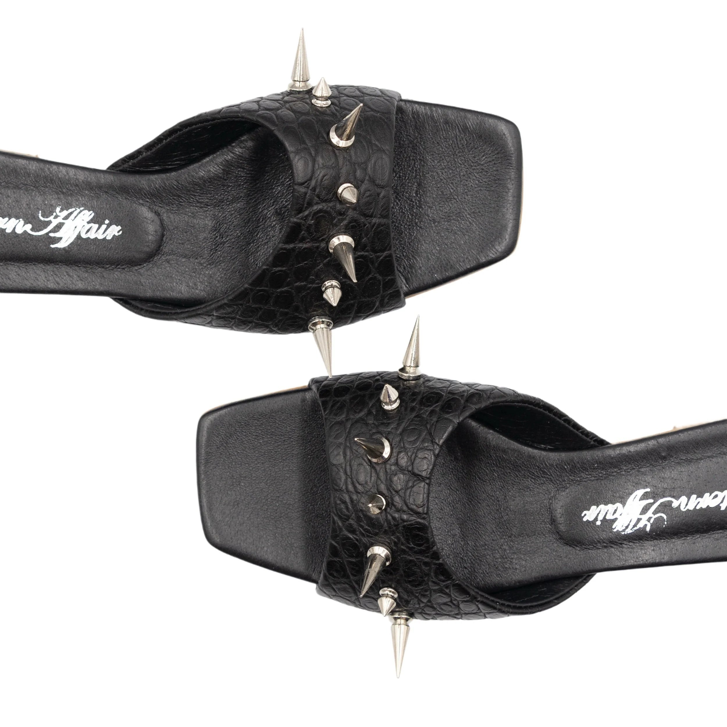 Spotlight flats black croc