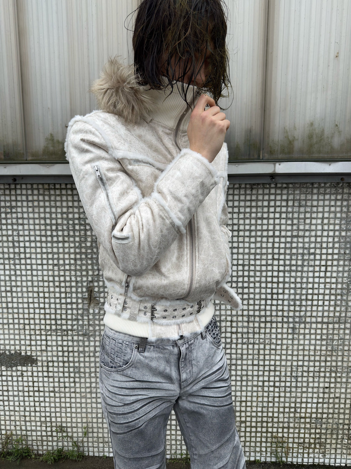 Snow sheepskin jacket