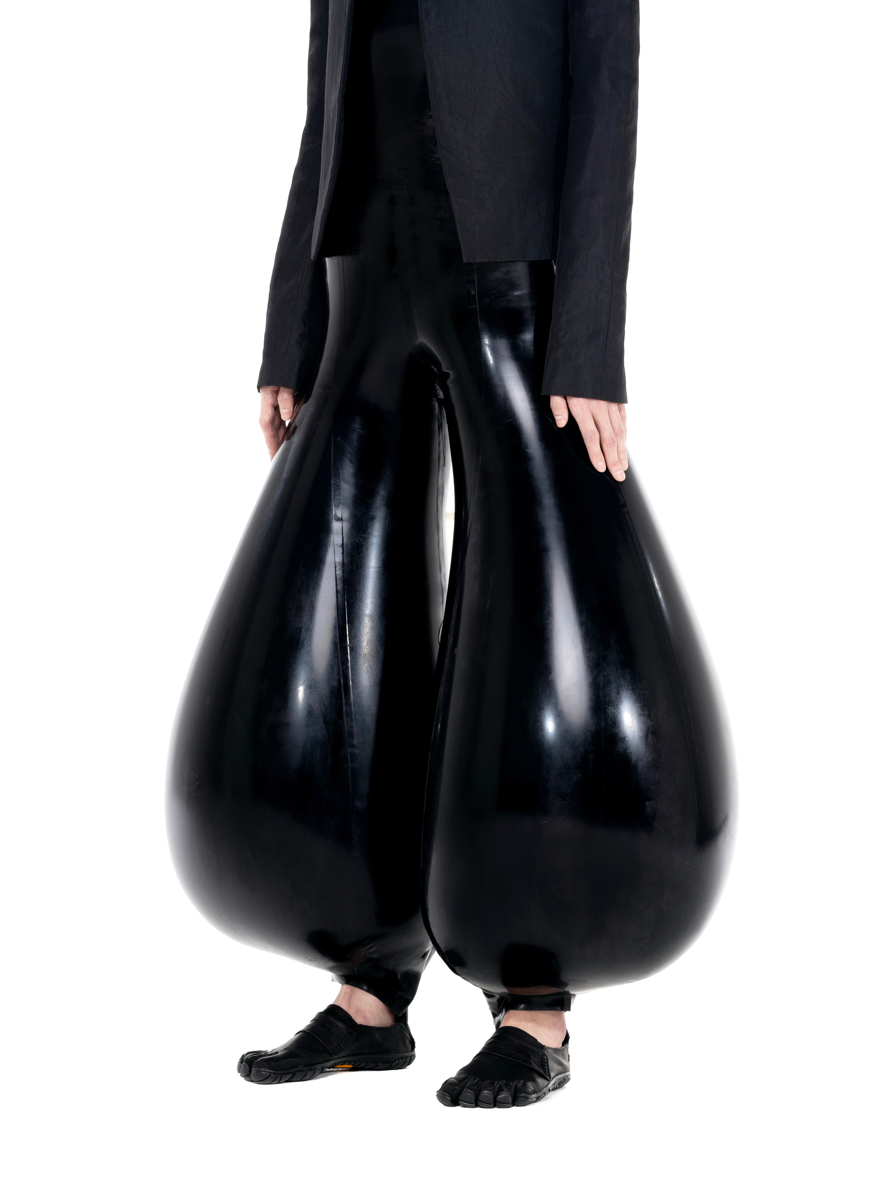 Black limo inflatable trousers | harri exclusive