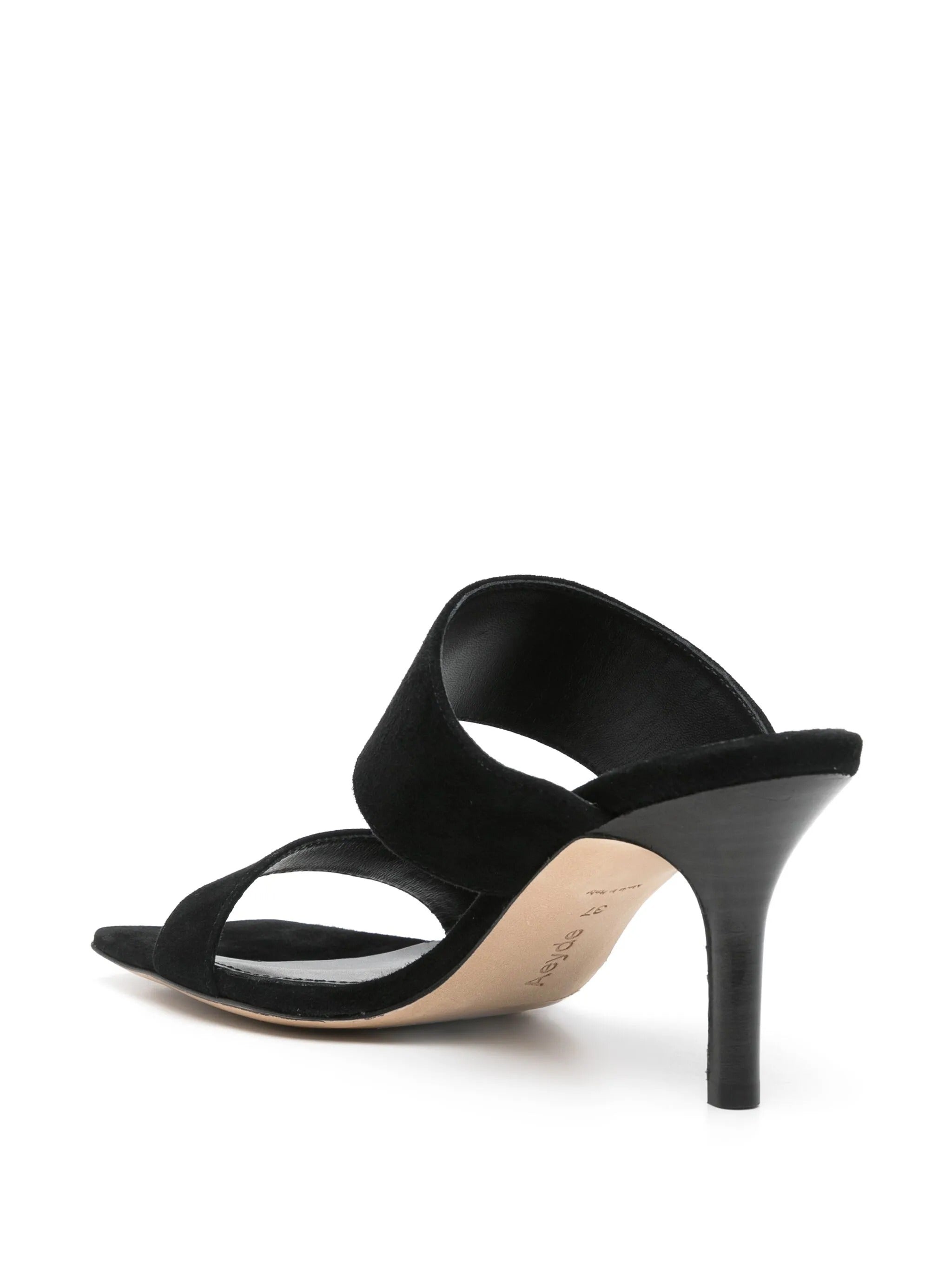 Varvara kid suede leather black