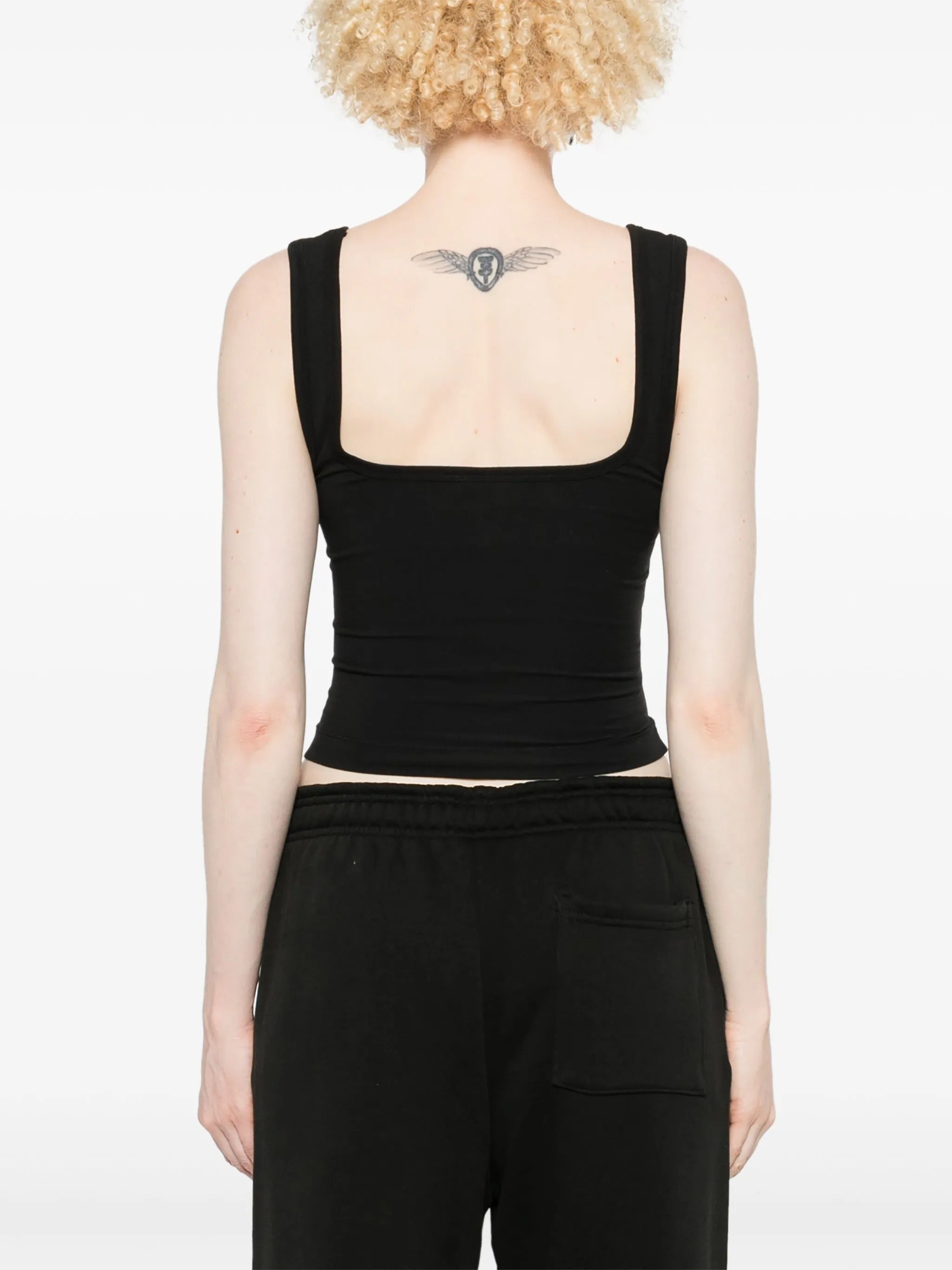 Square neck tank soot