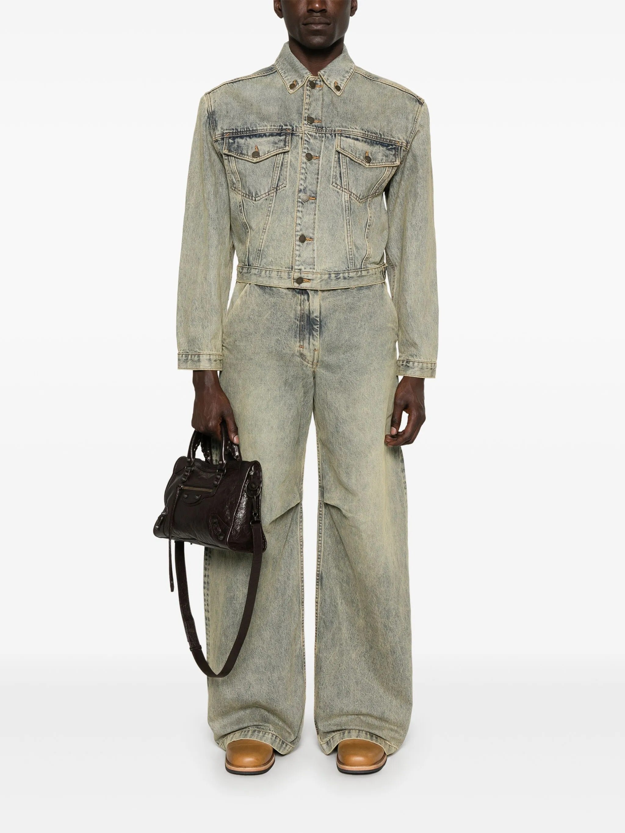 Shrunken denim jacket surface wave