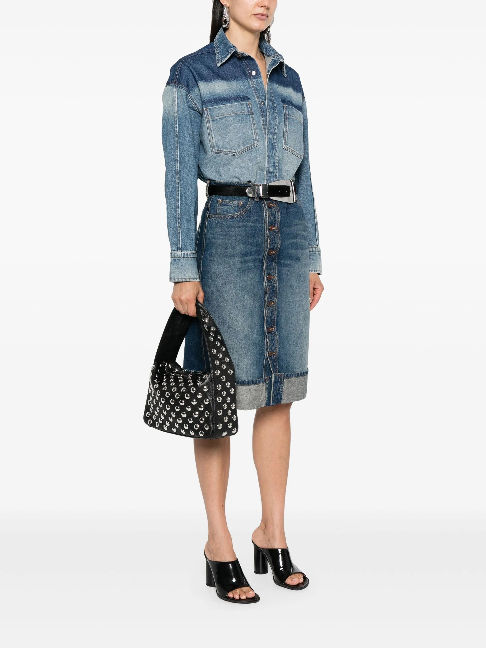 Elena shoulder bag w/ silver studs