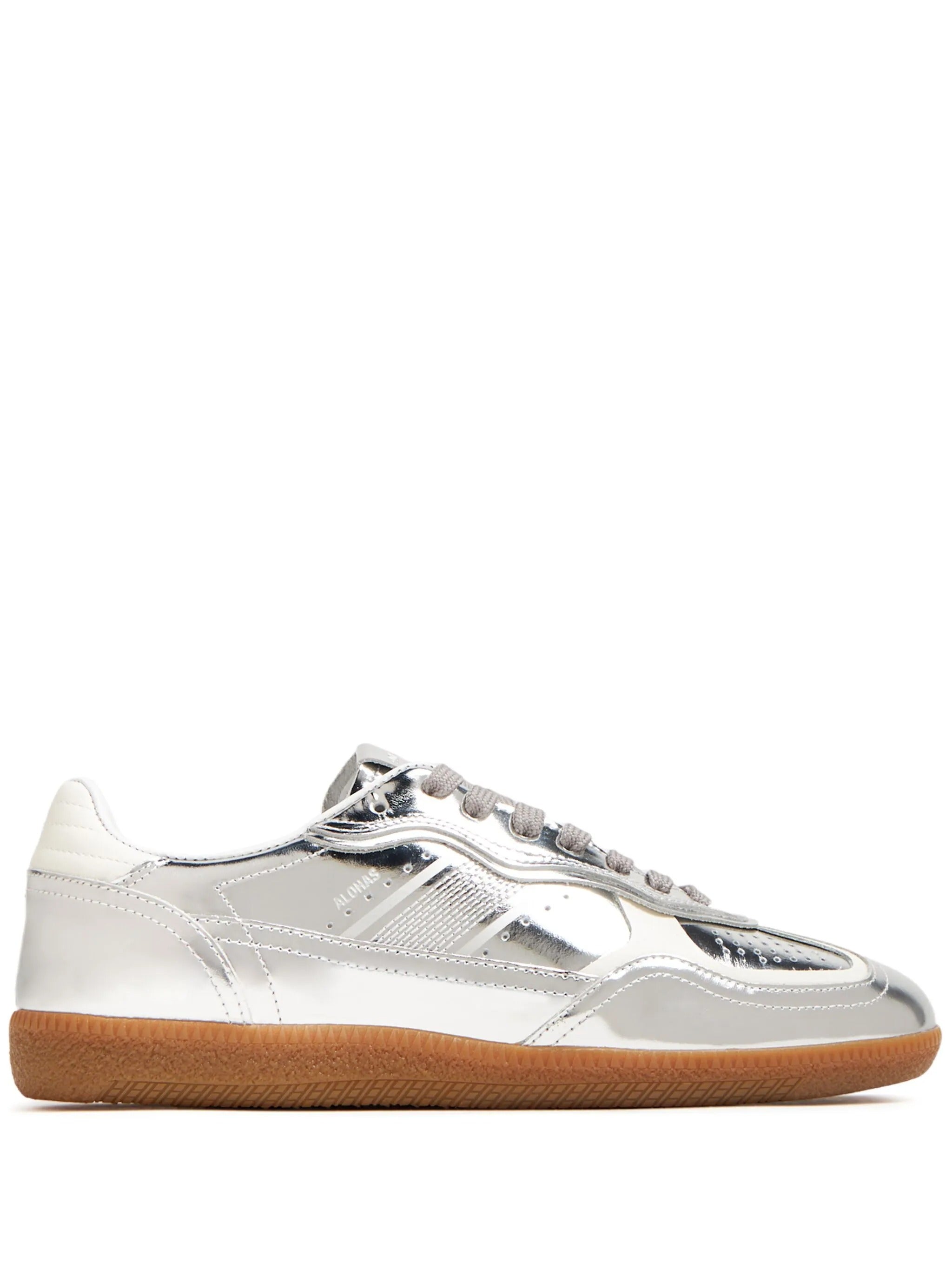 Tb.490 rife shimmer silver cream leather sneakers