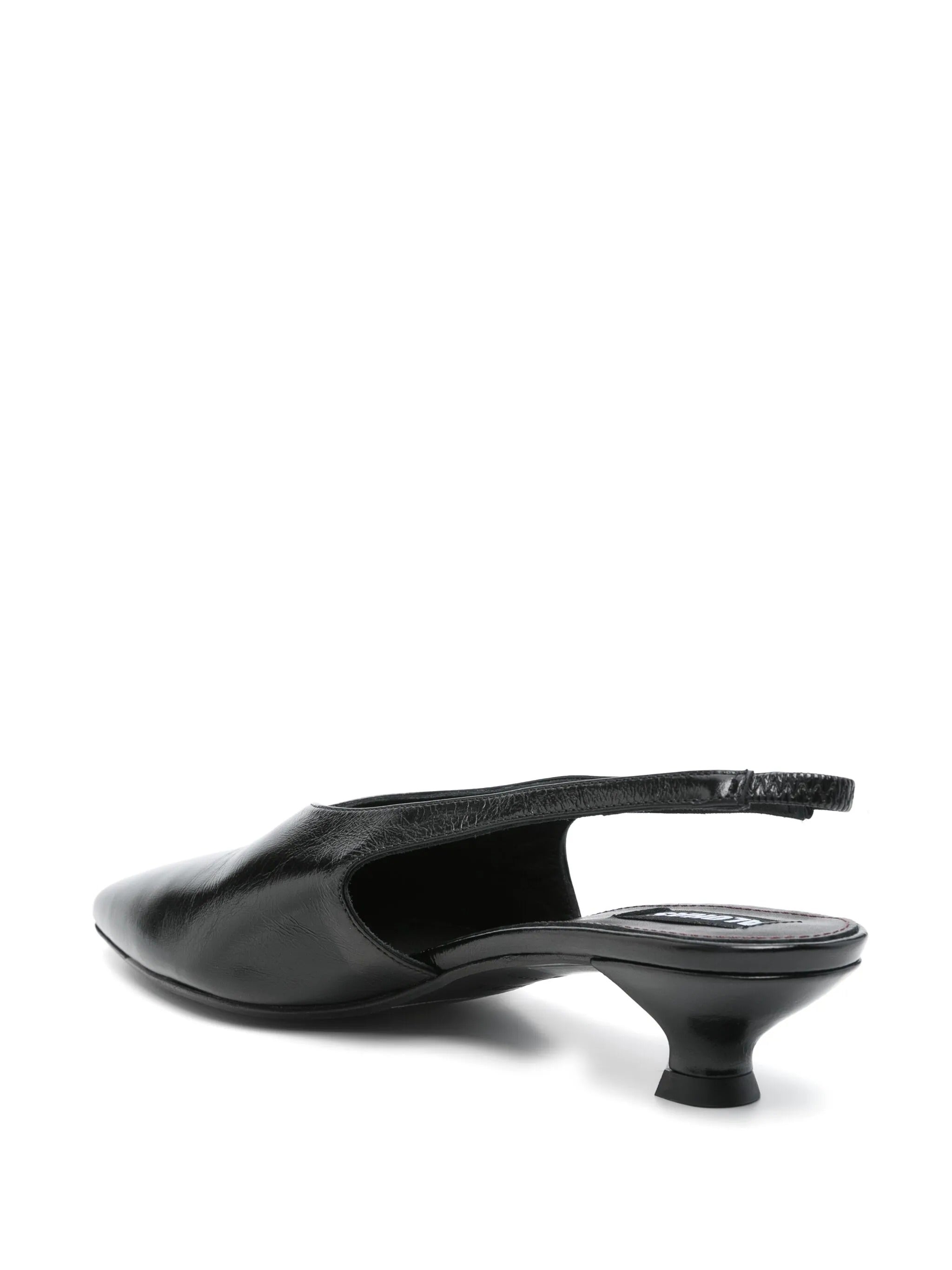 Eros black leather mules