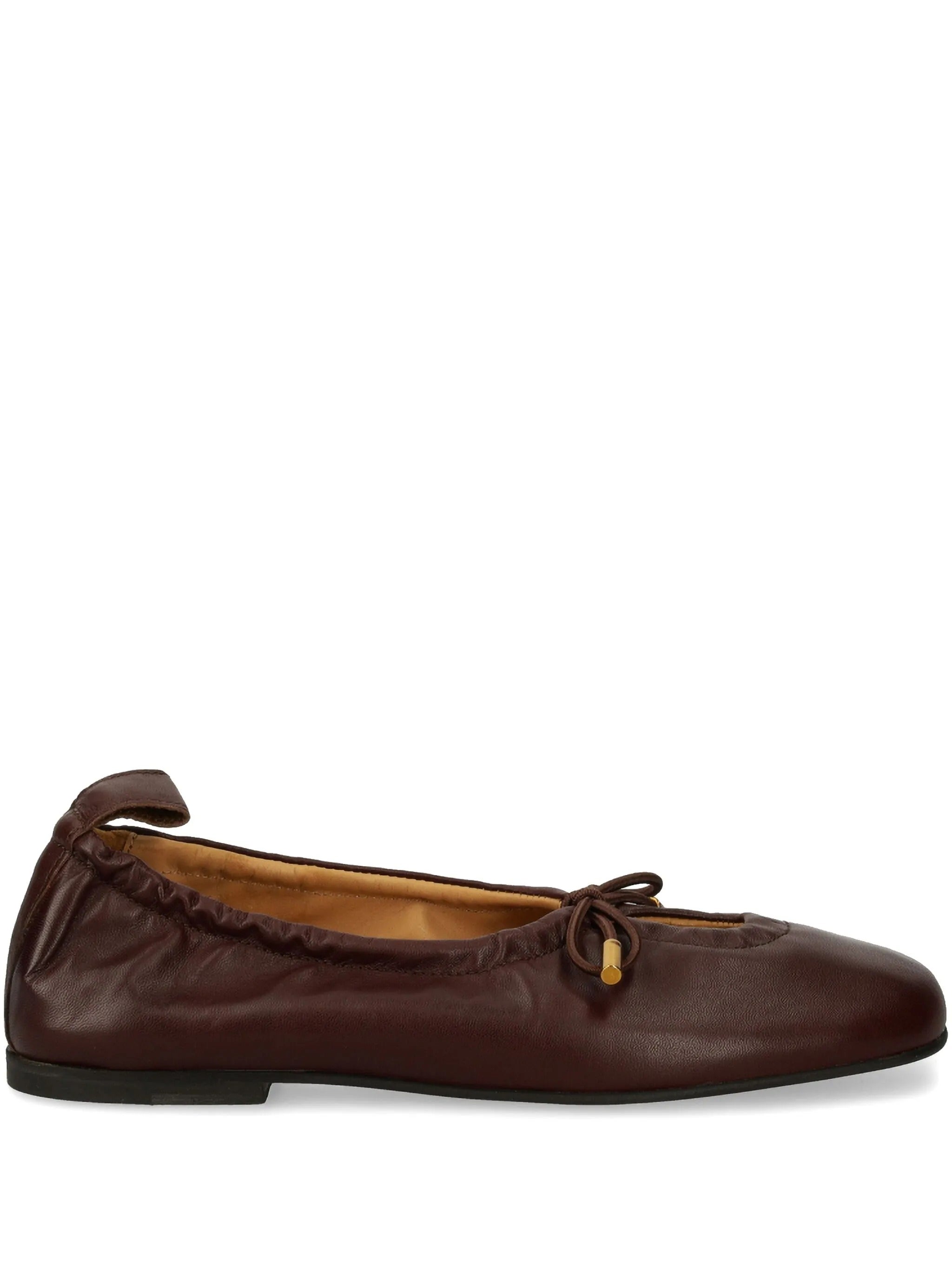 Rosalind brown leather ballet flats