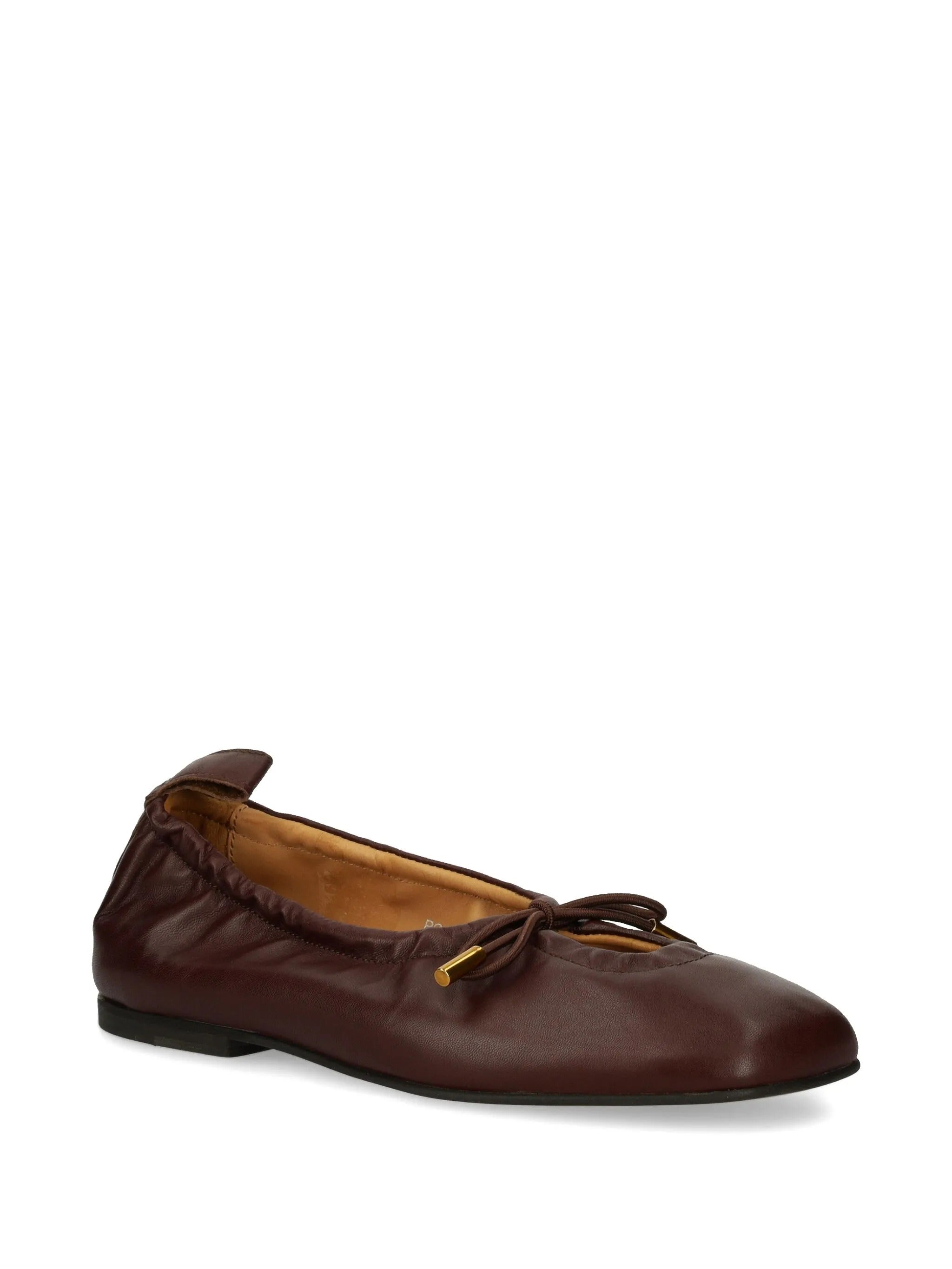 Rosalind brown leather ballet flats