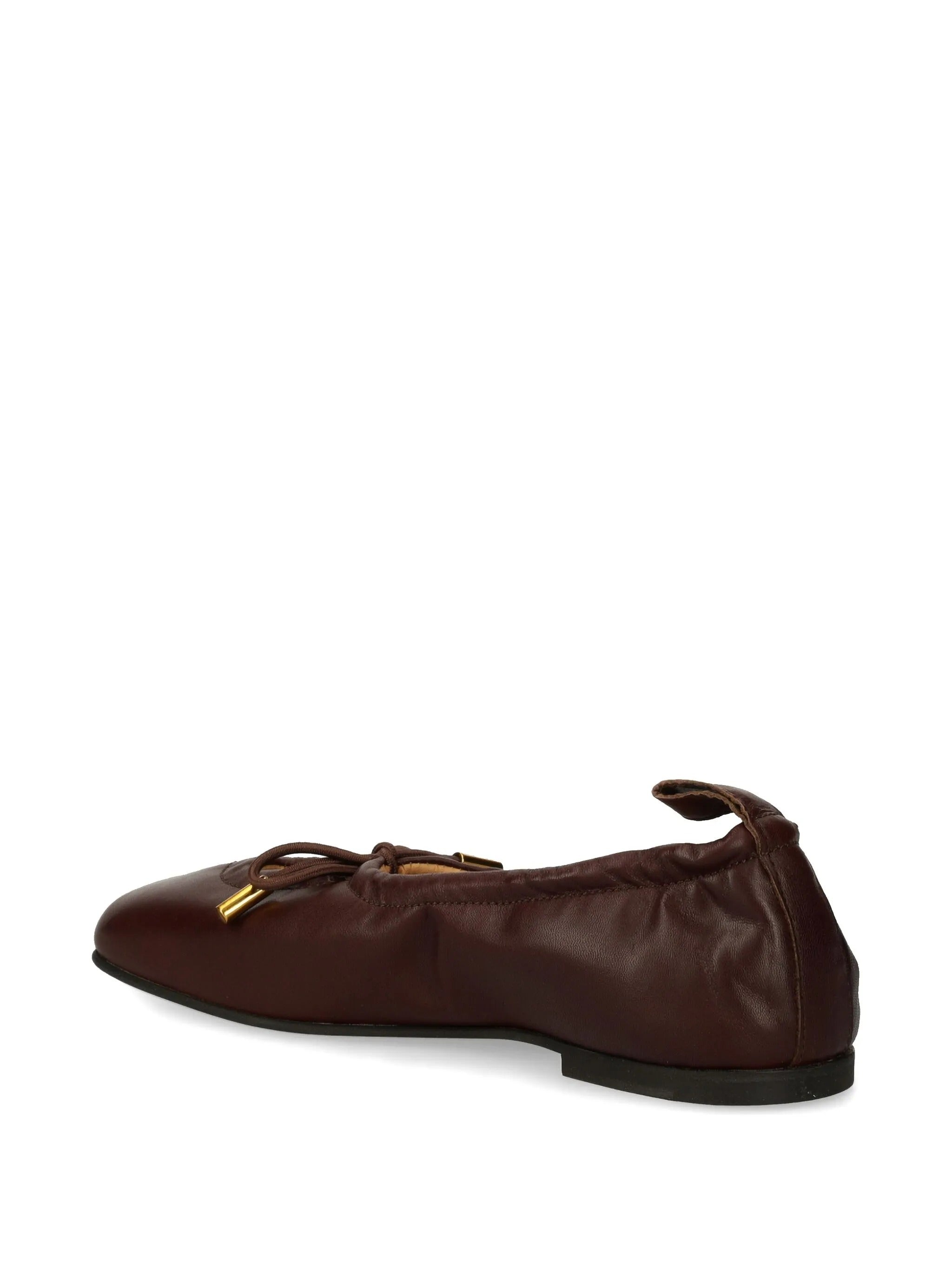 Rosalind brown leather ballet flats