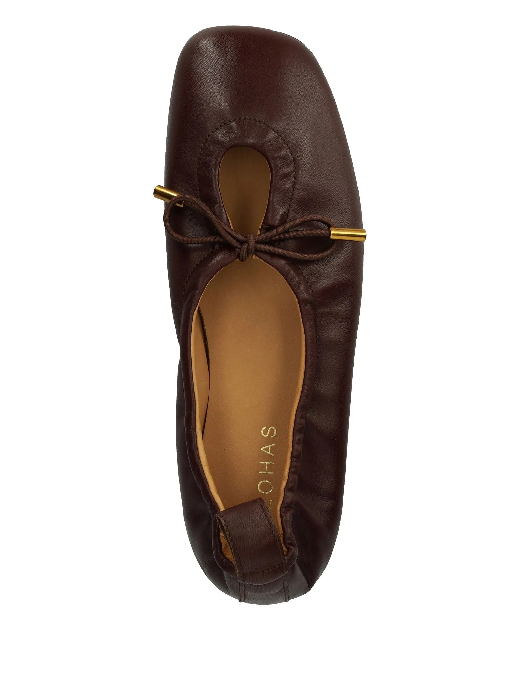 Rosalind brown leather ballet flats