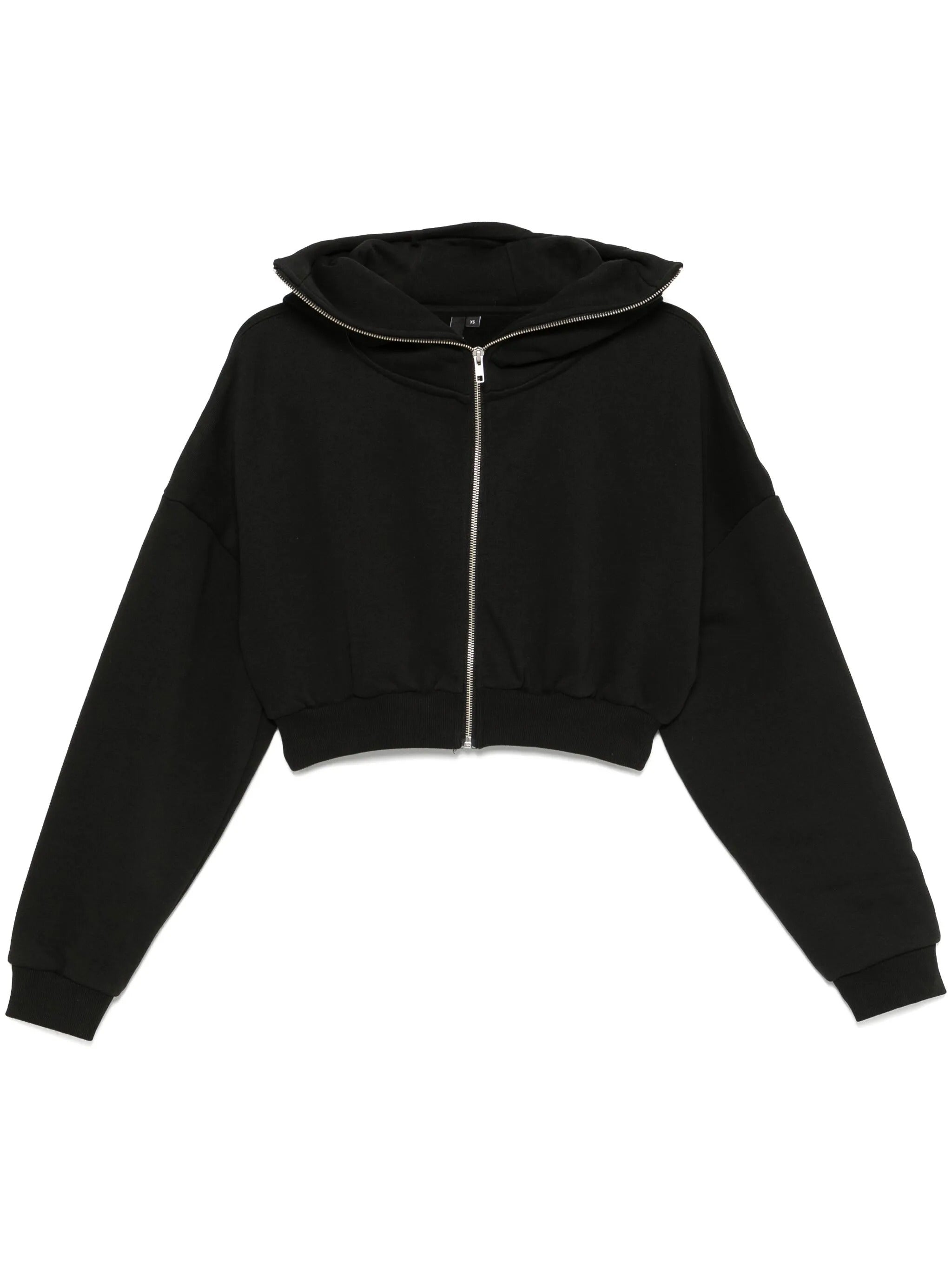 Cropped full zip soot
