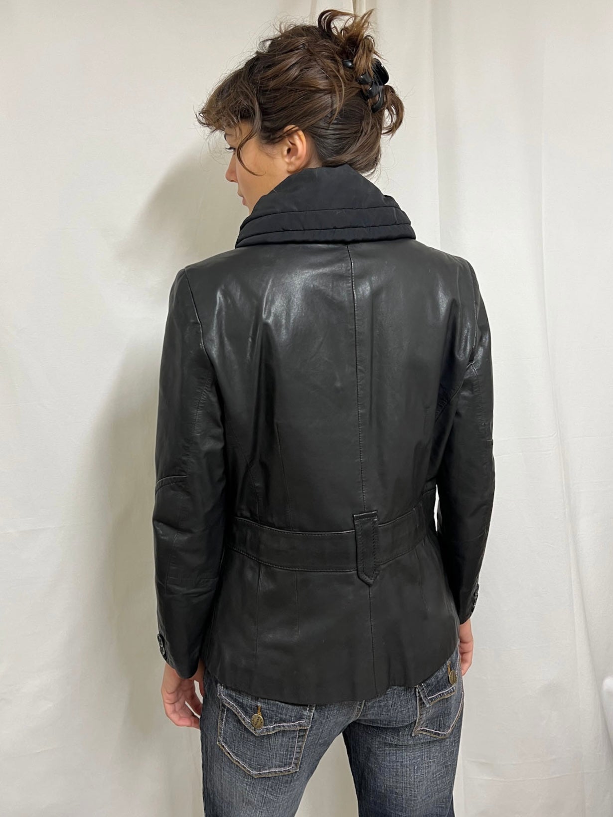 Leather blazer