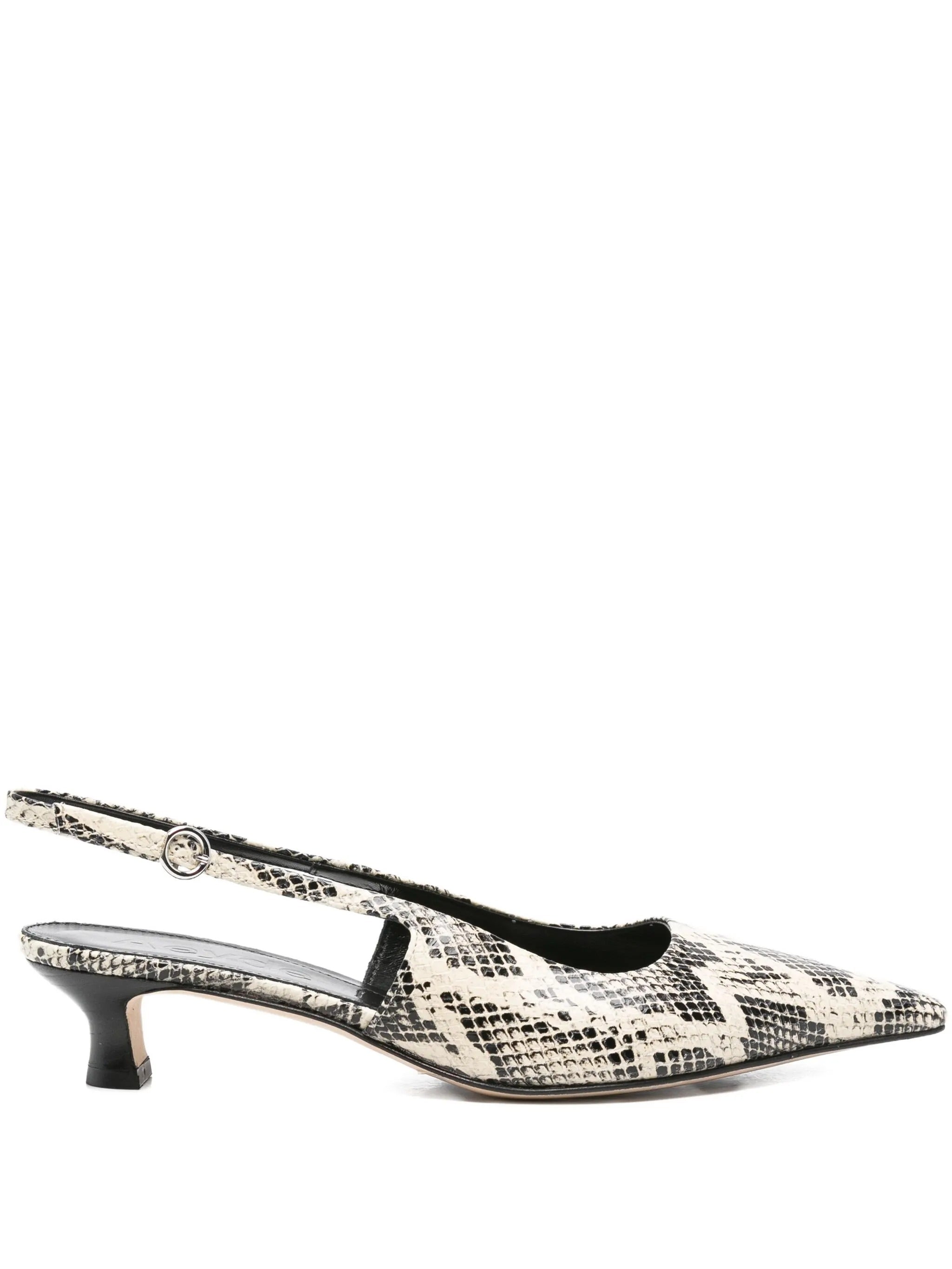 Catrina snake print calf leather creamy