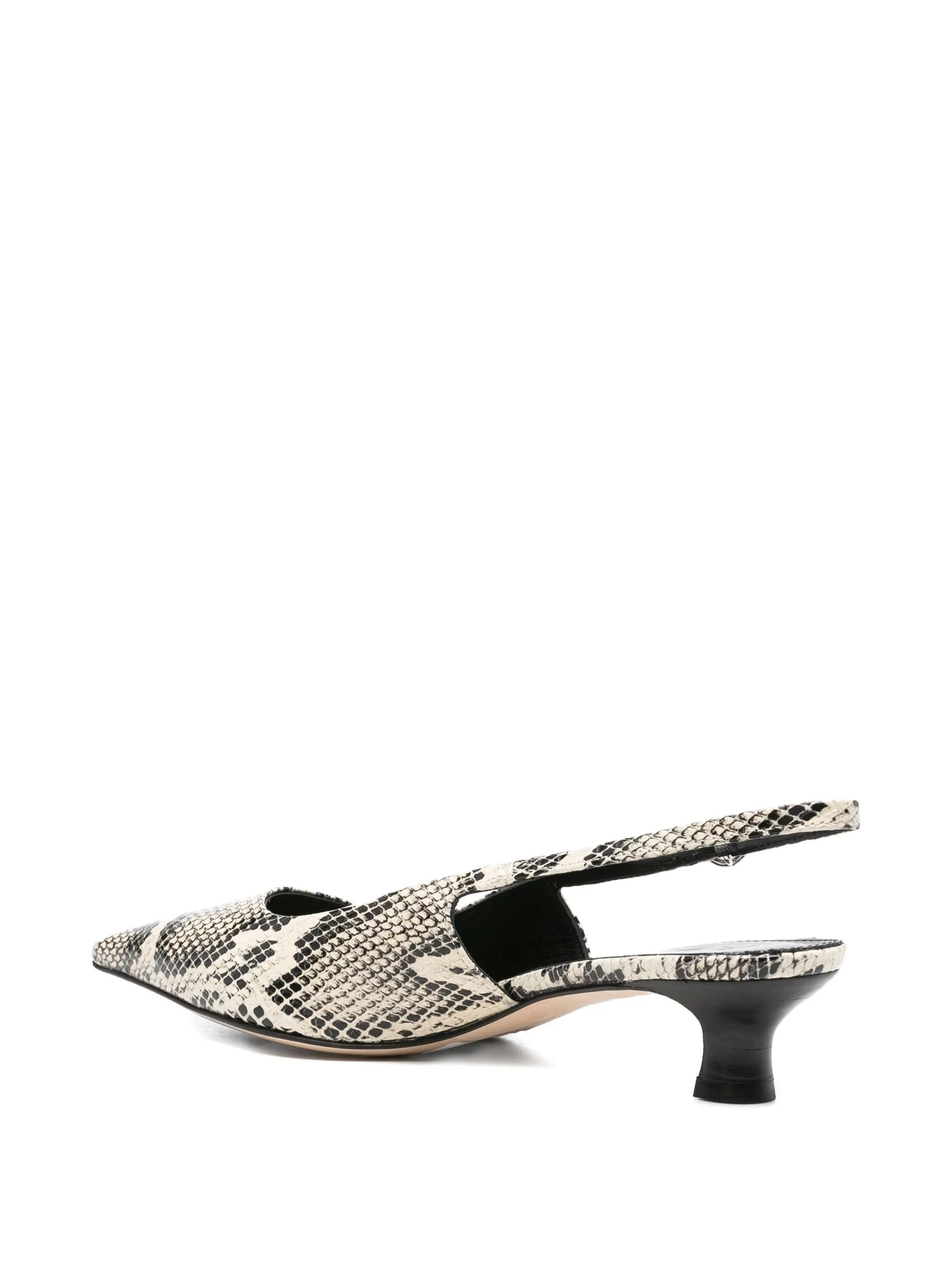 Catrina snake print calf leather creamy