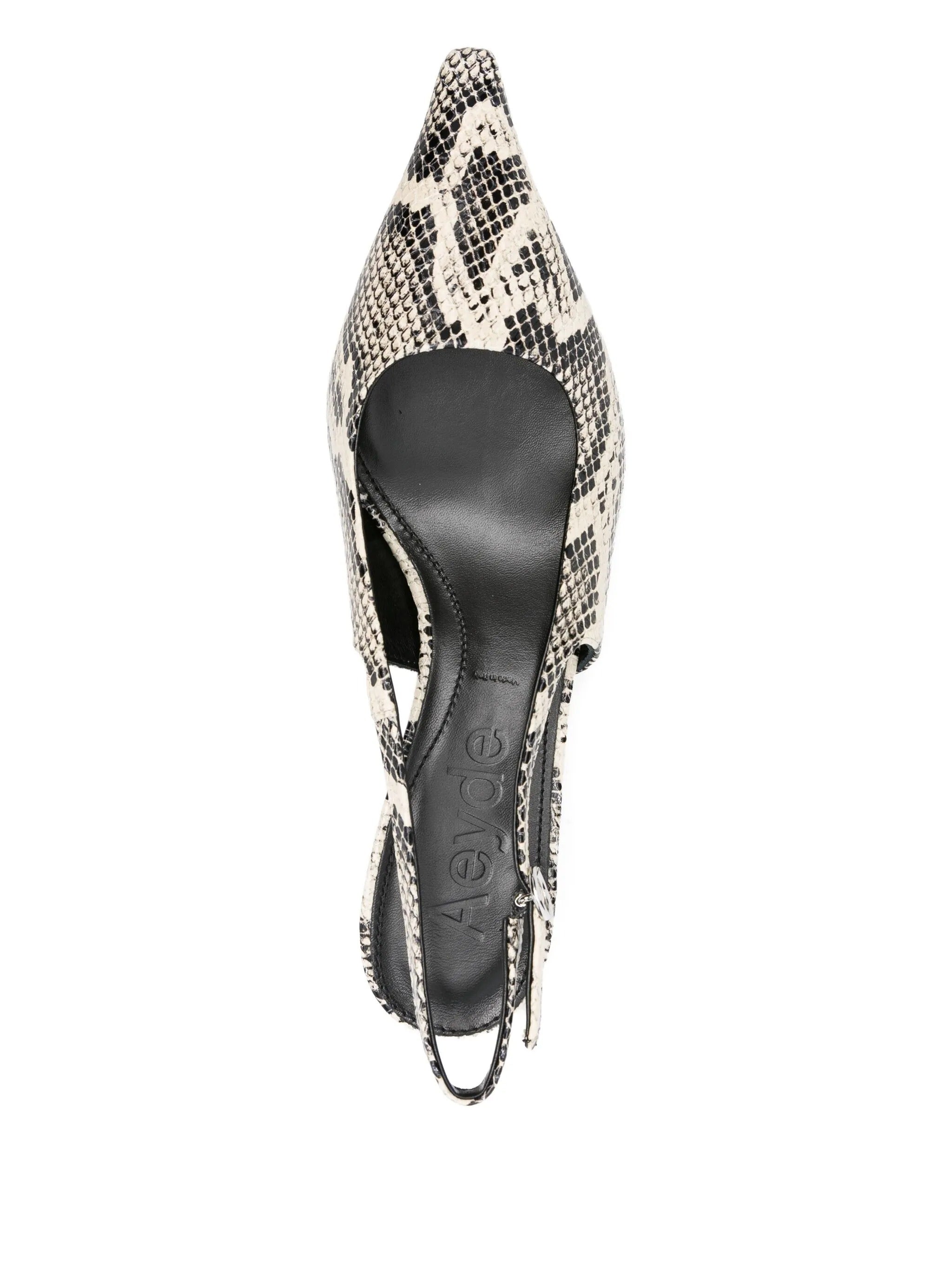 Catrina snake print calf leather creamy