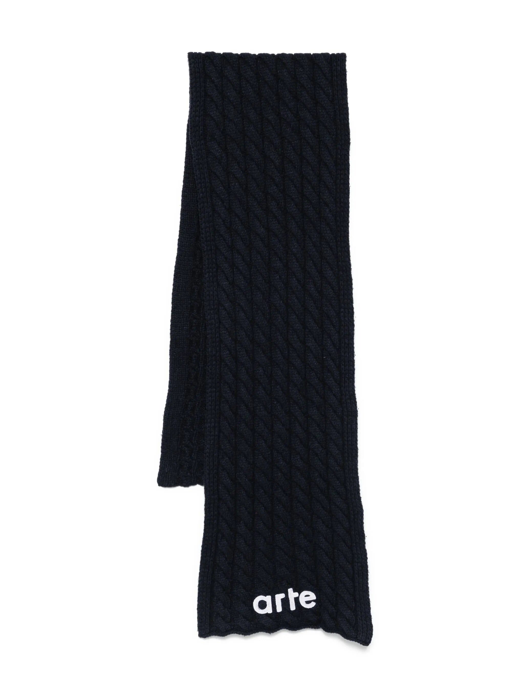 Textured logo scarf