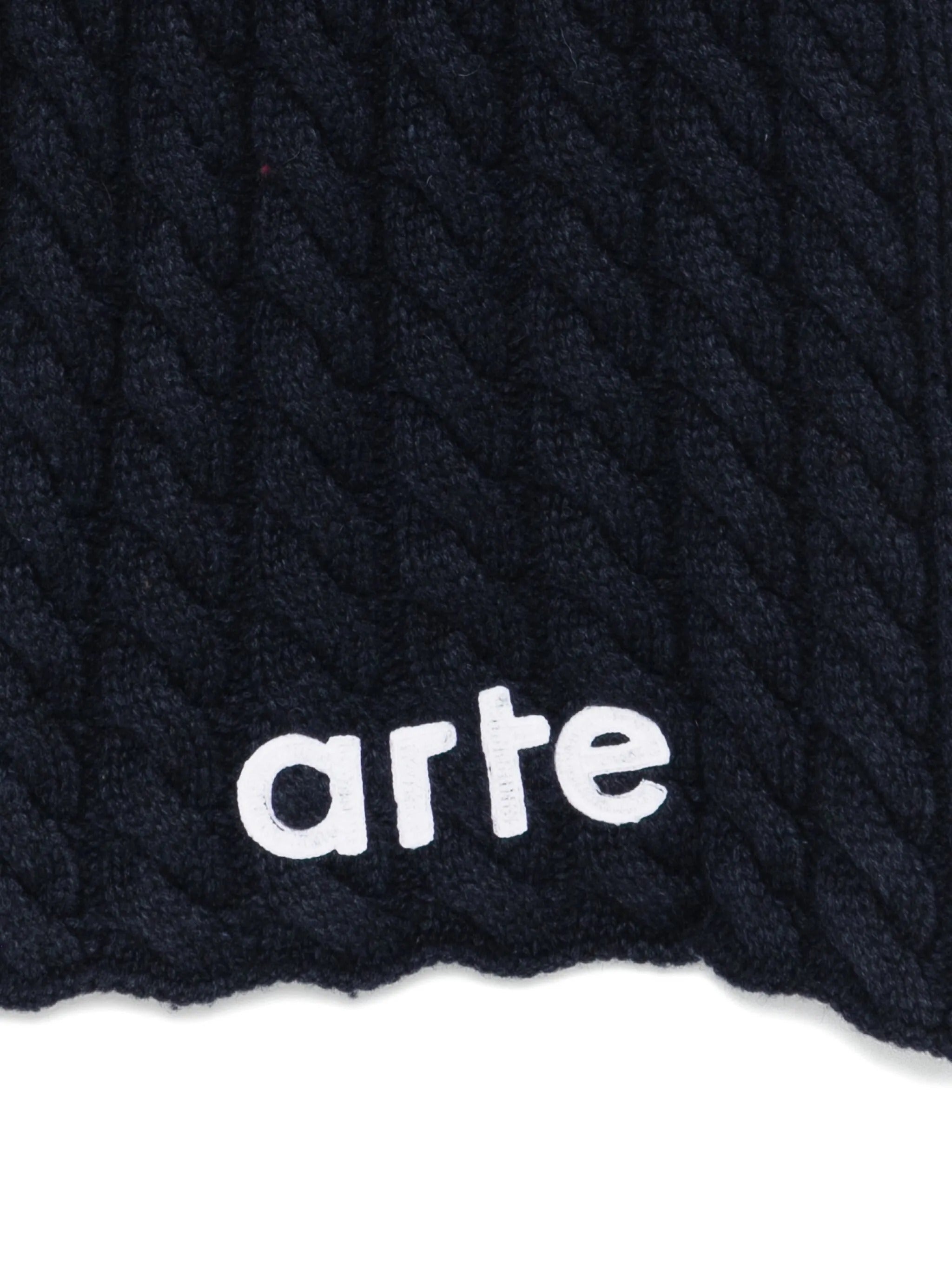Textured logo scarf