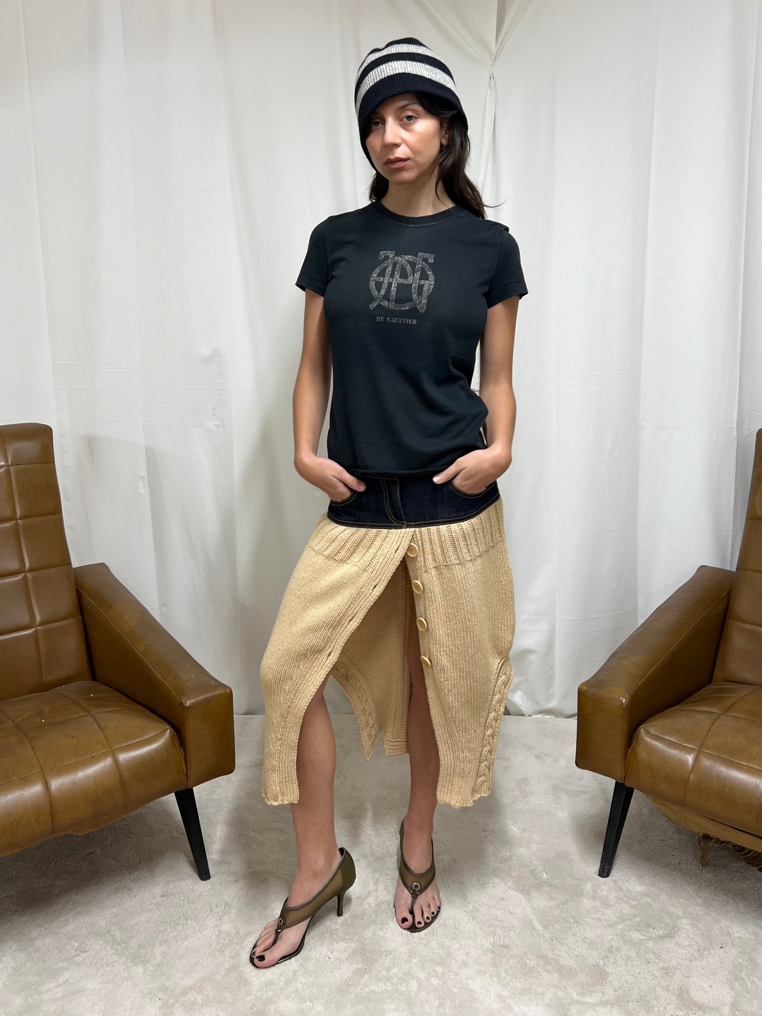 Jean paul gaultier midi skirt
