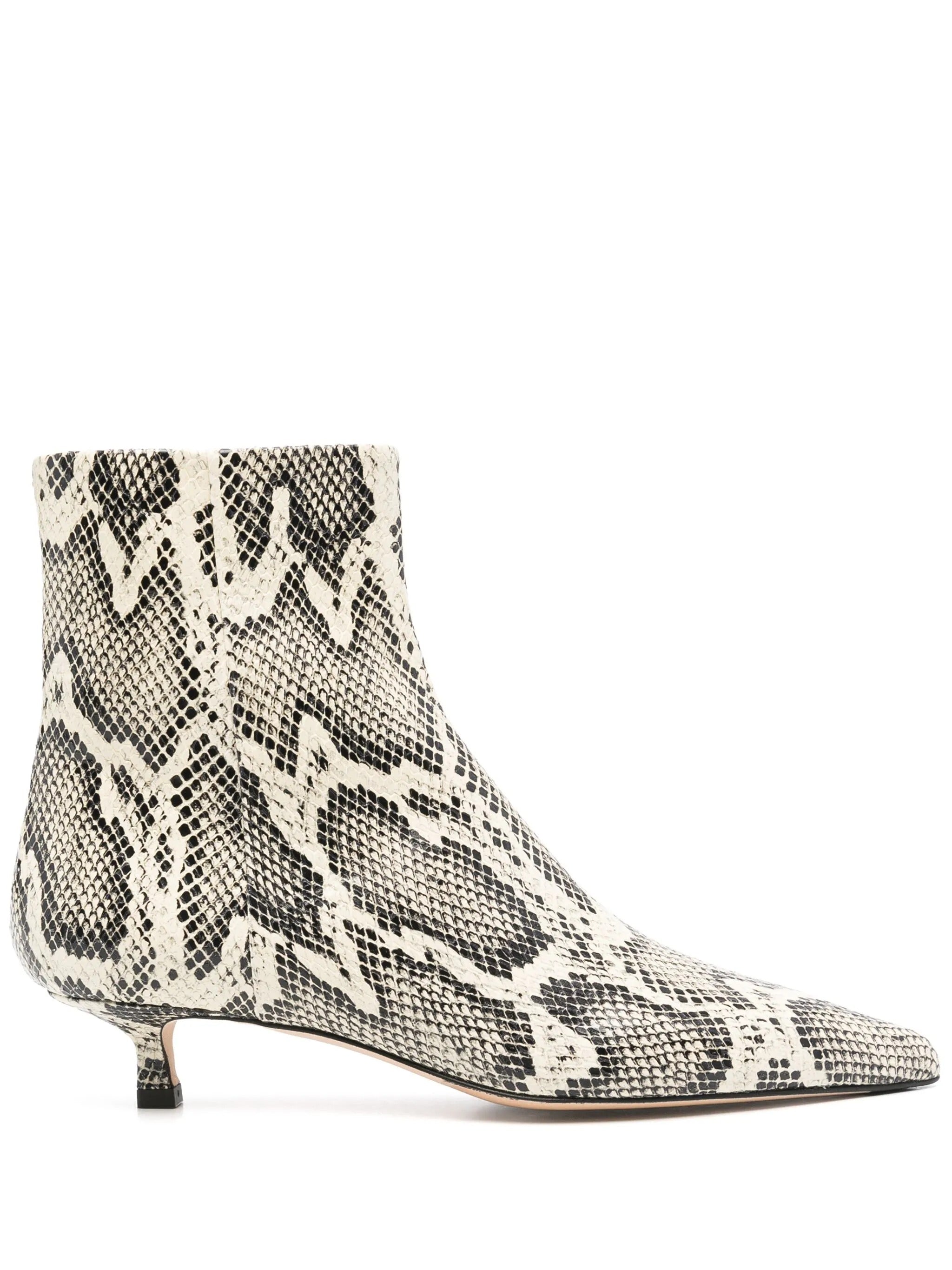 Sofie snake print calf leather creamy