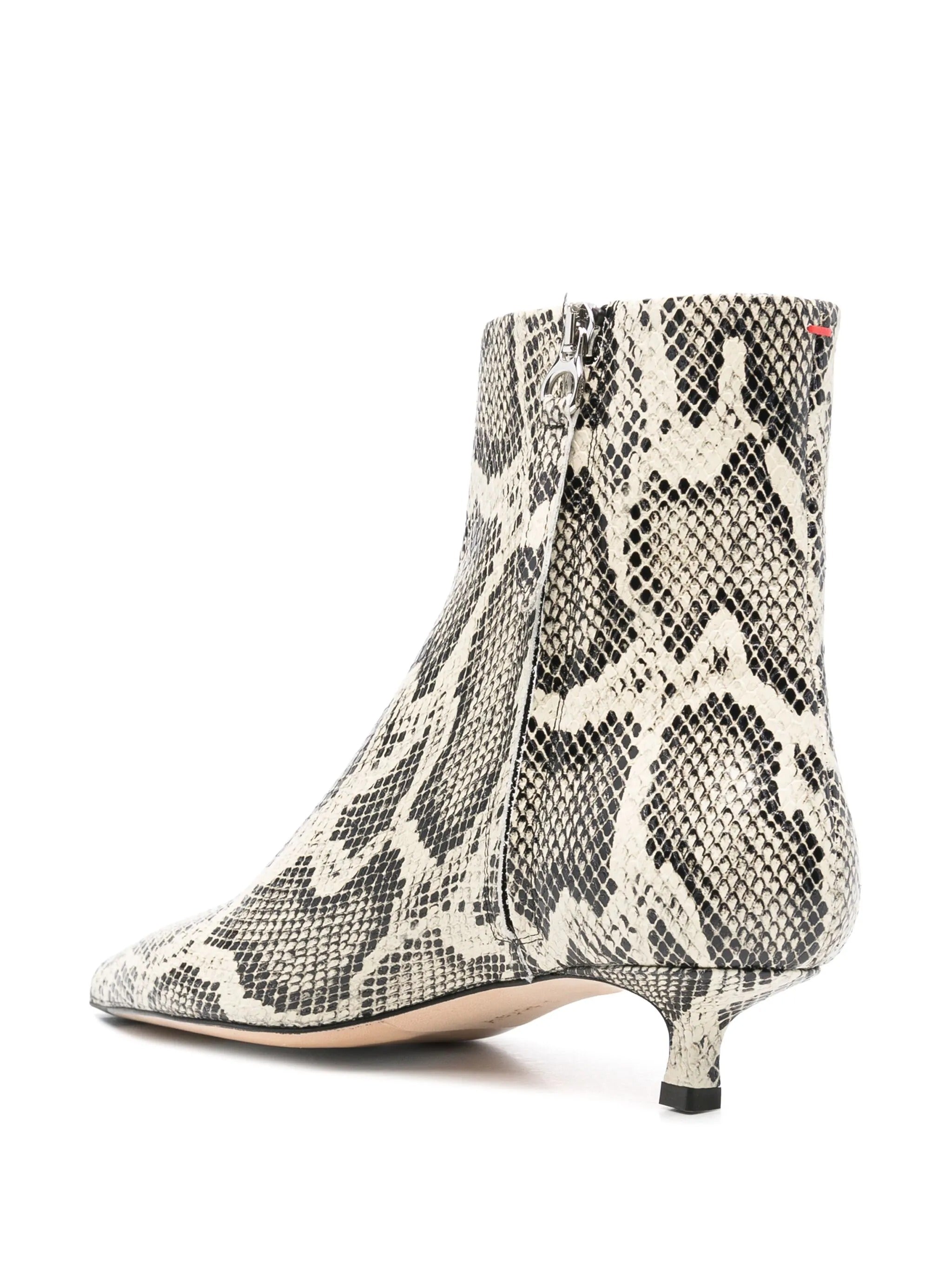 Sofie snake print calf leather creamy