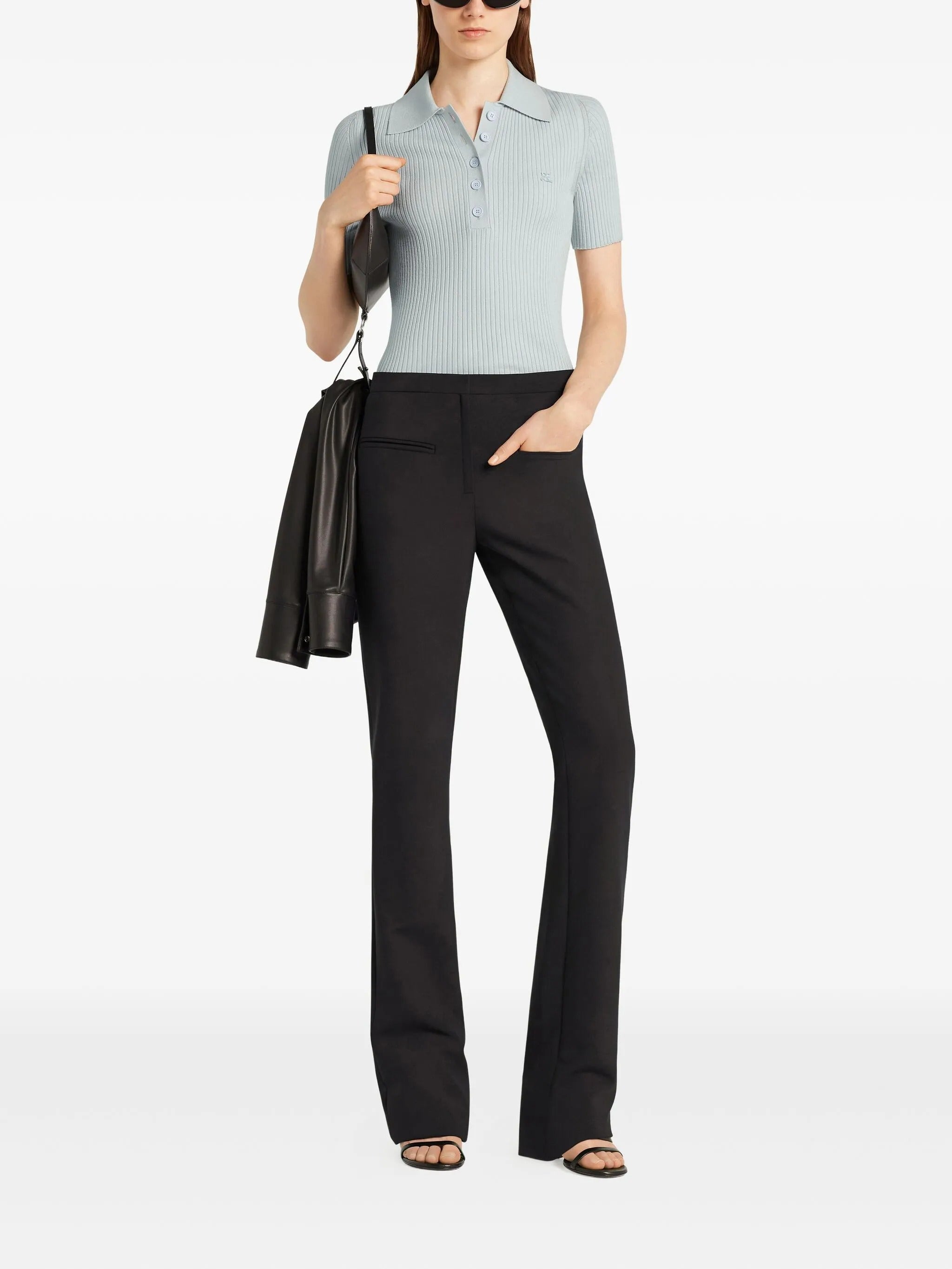 Signature rib knit polo