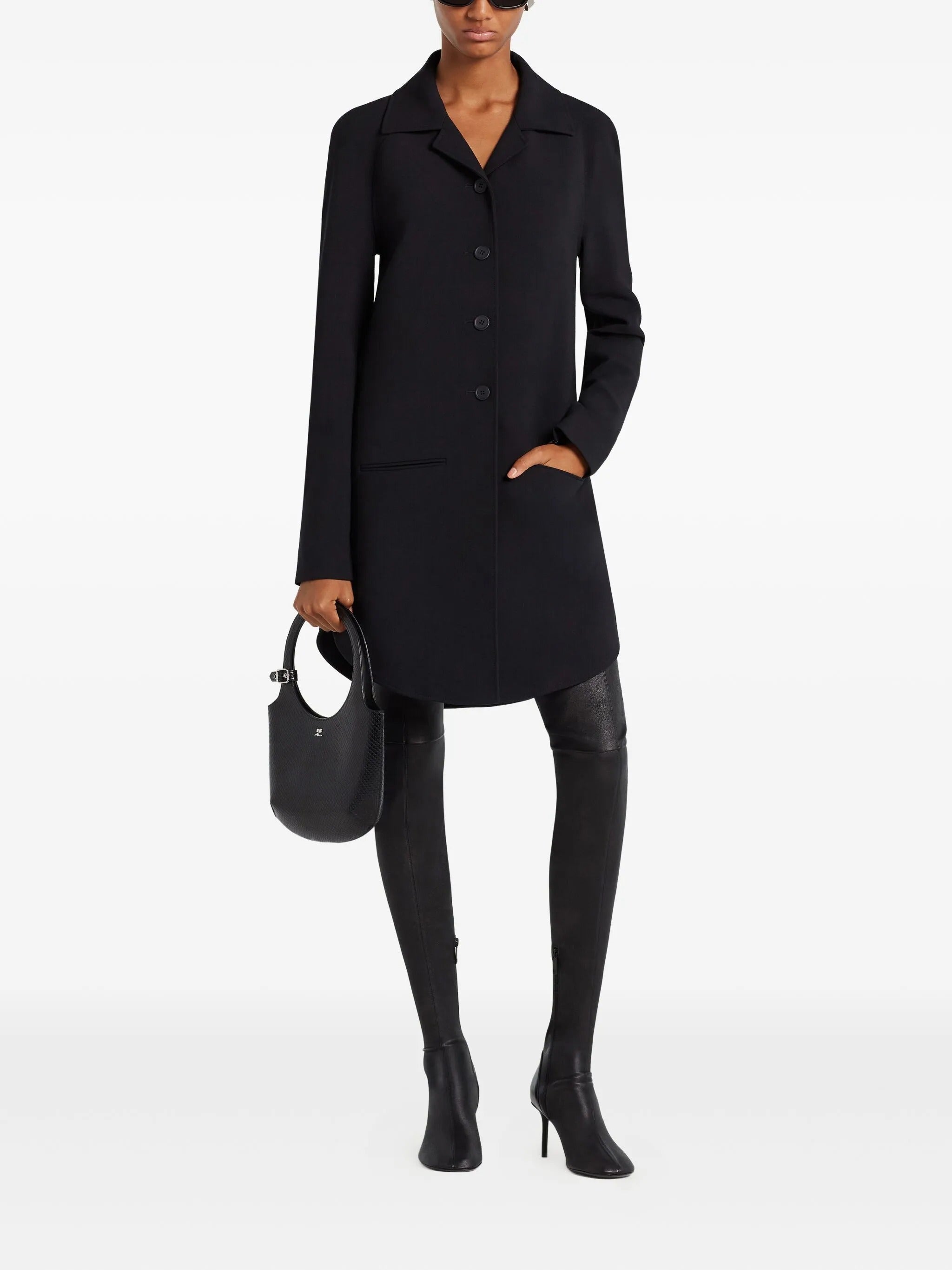 Circle heritage crepe coat