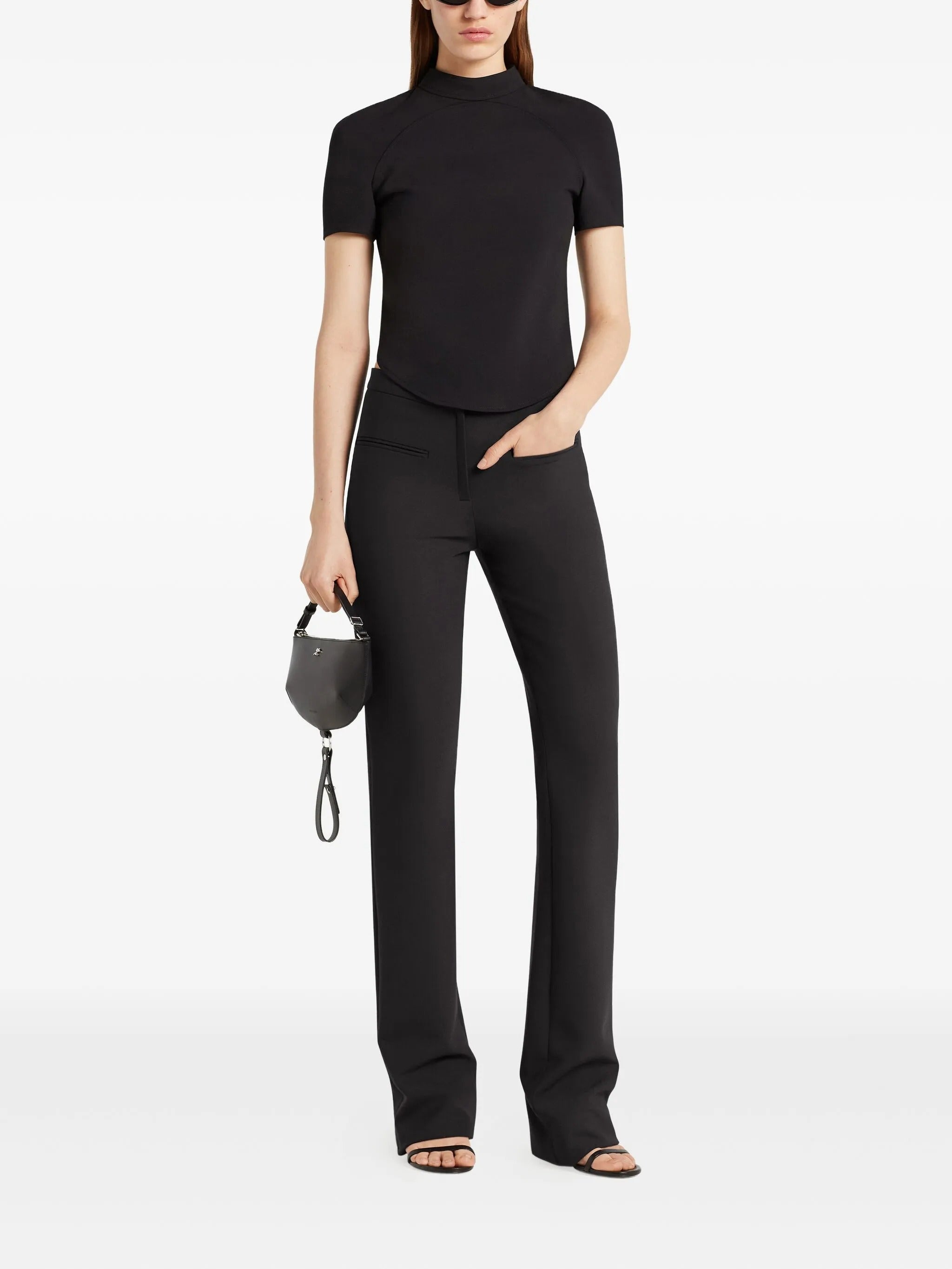 Circle heritage crepe top