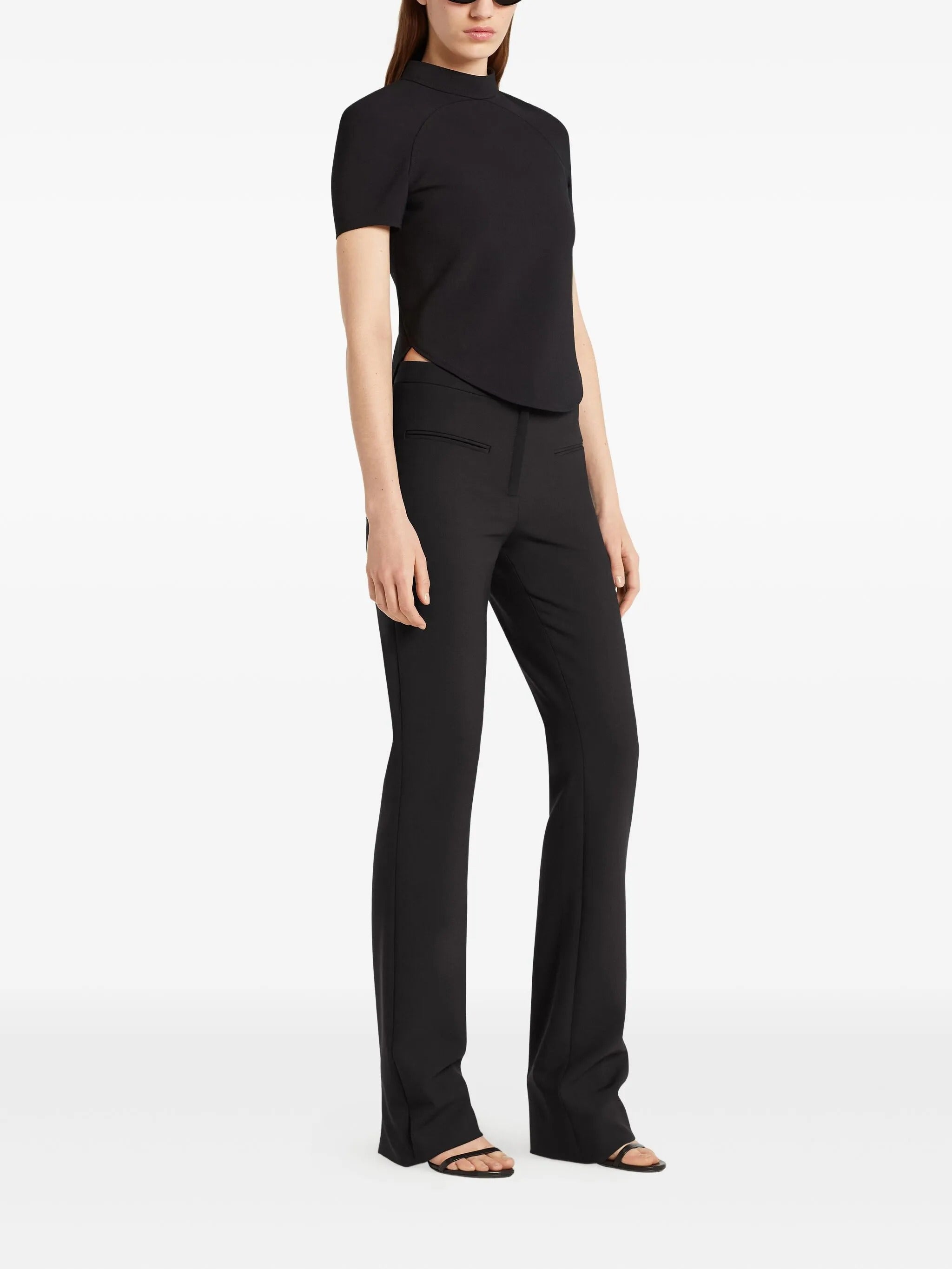 Circle heritage crepe top