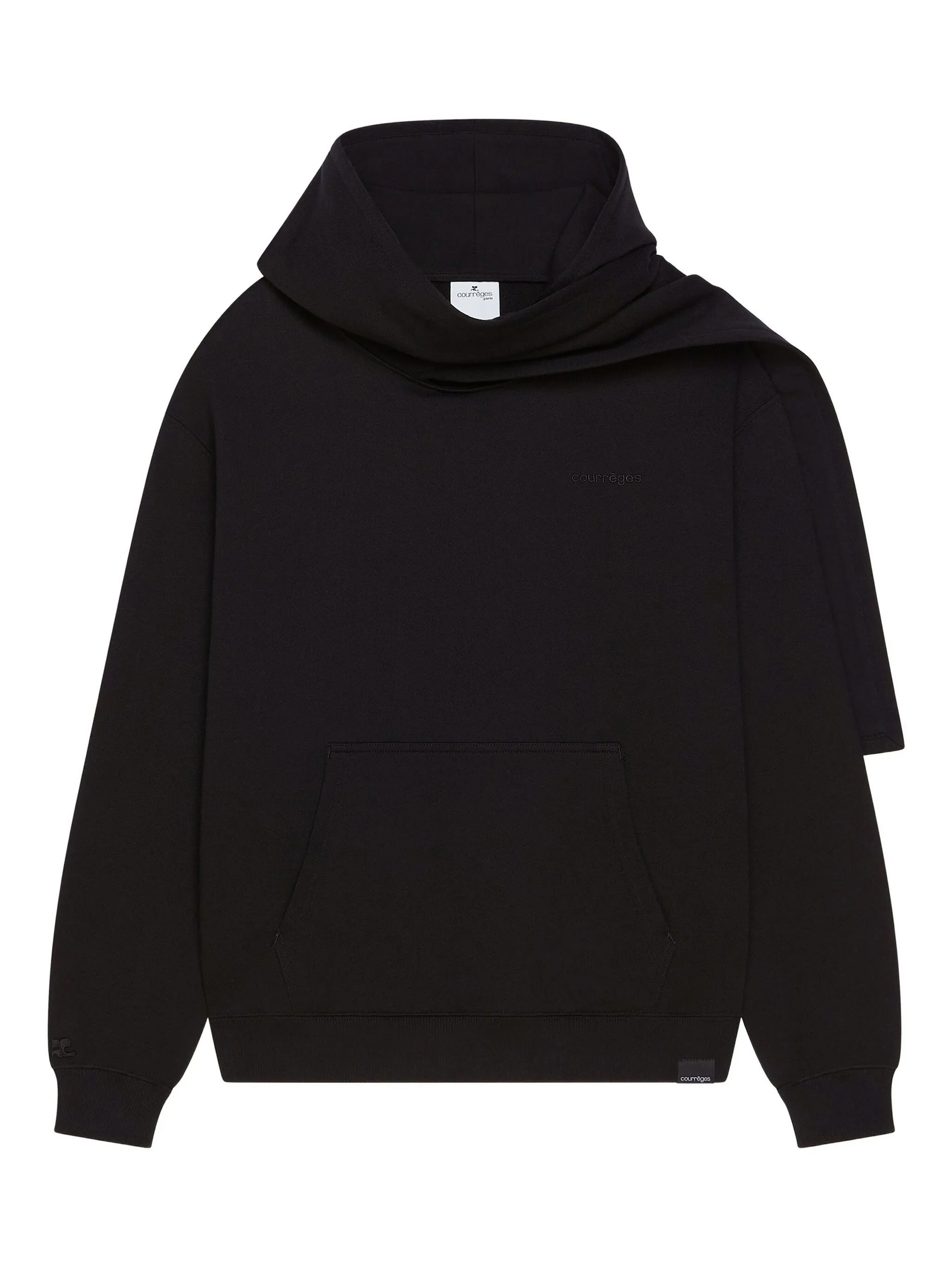 Scarf embroidered hoodie