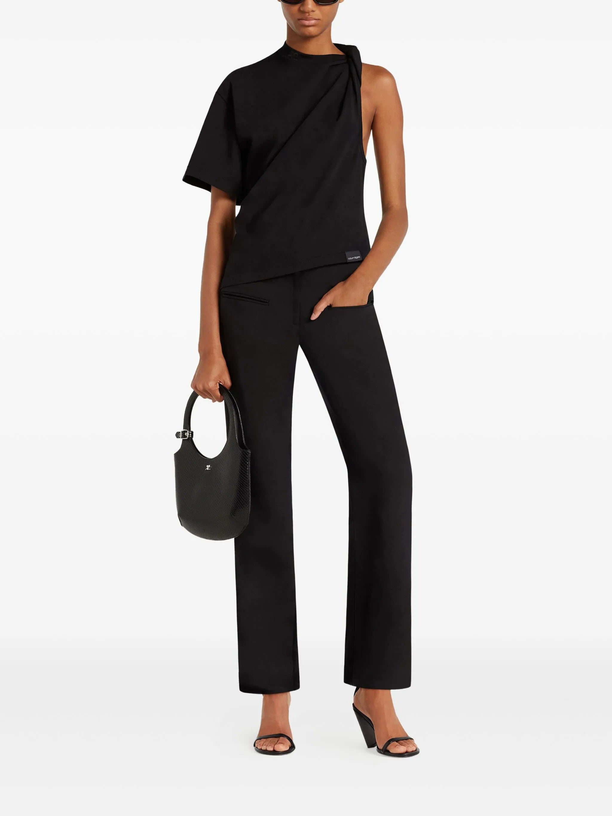 Twist asymmetrical t-shirt