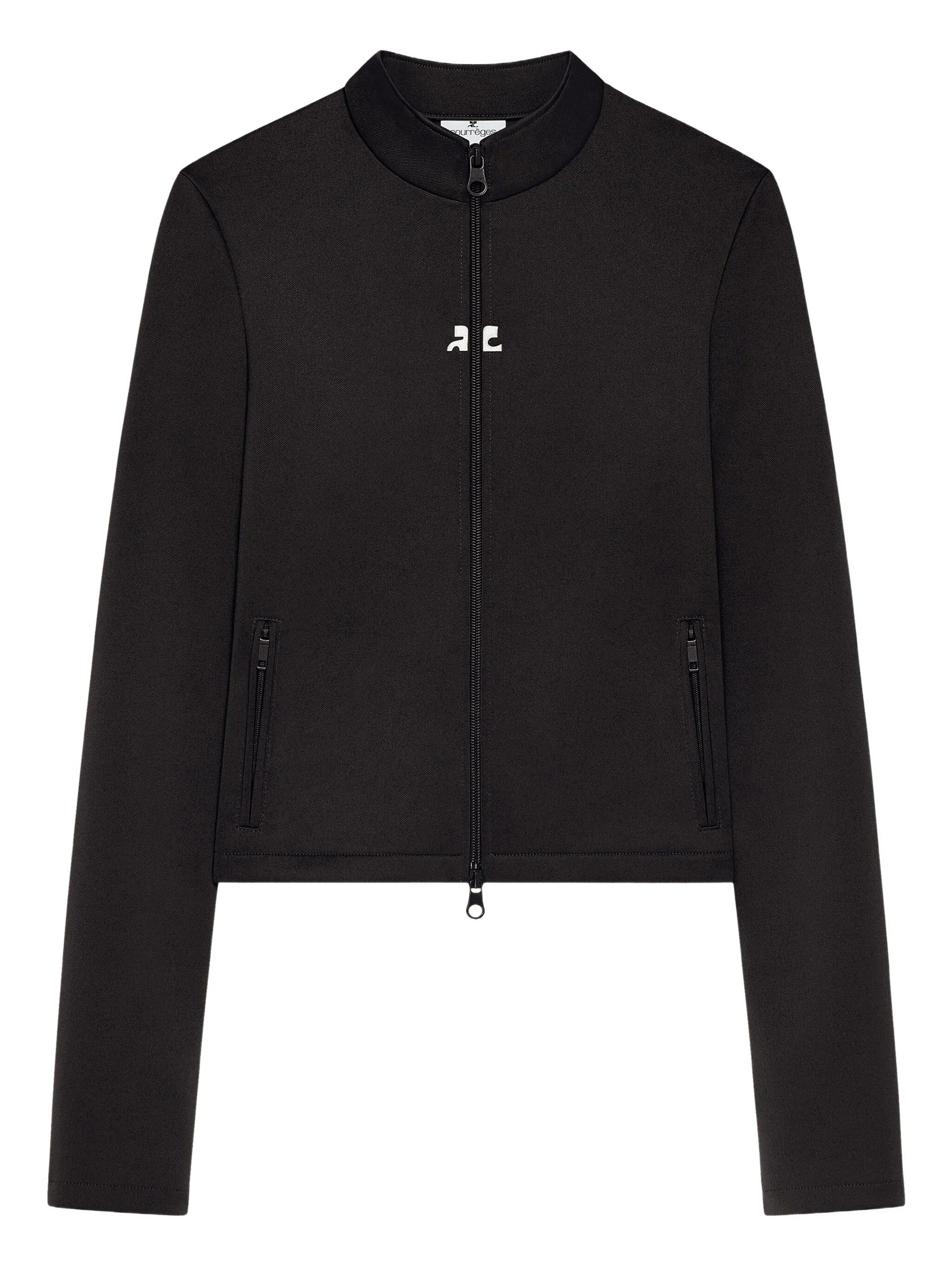 Biker tracksuit interlock jacket