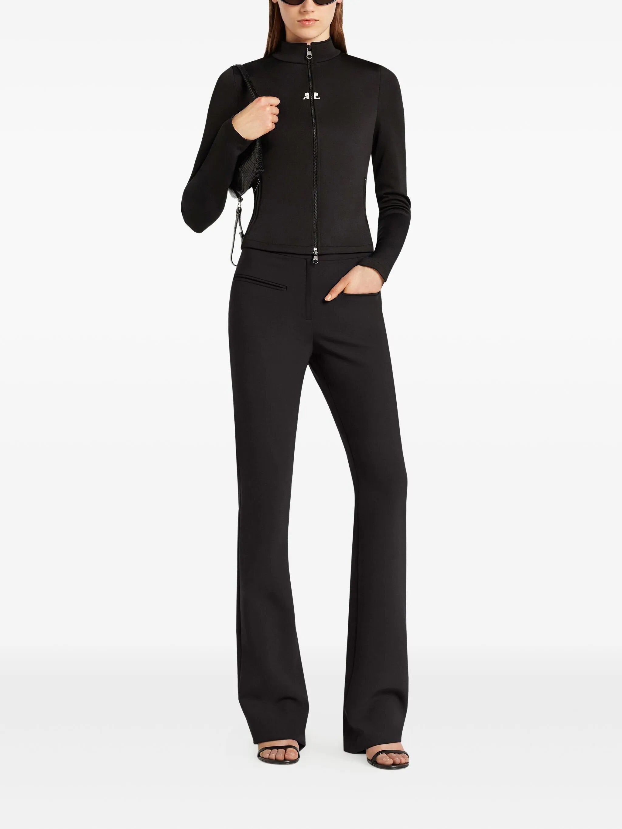 Biker tracksuit interlock jacket