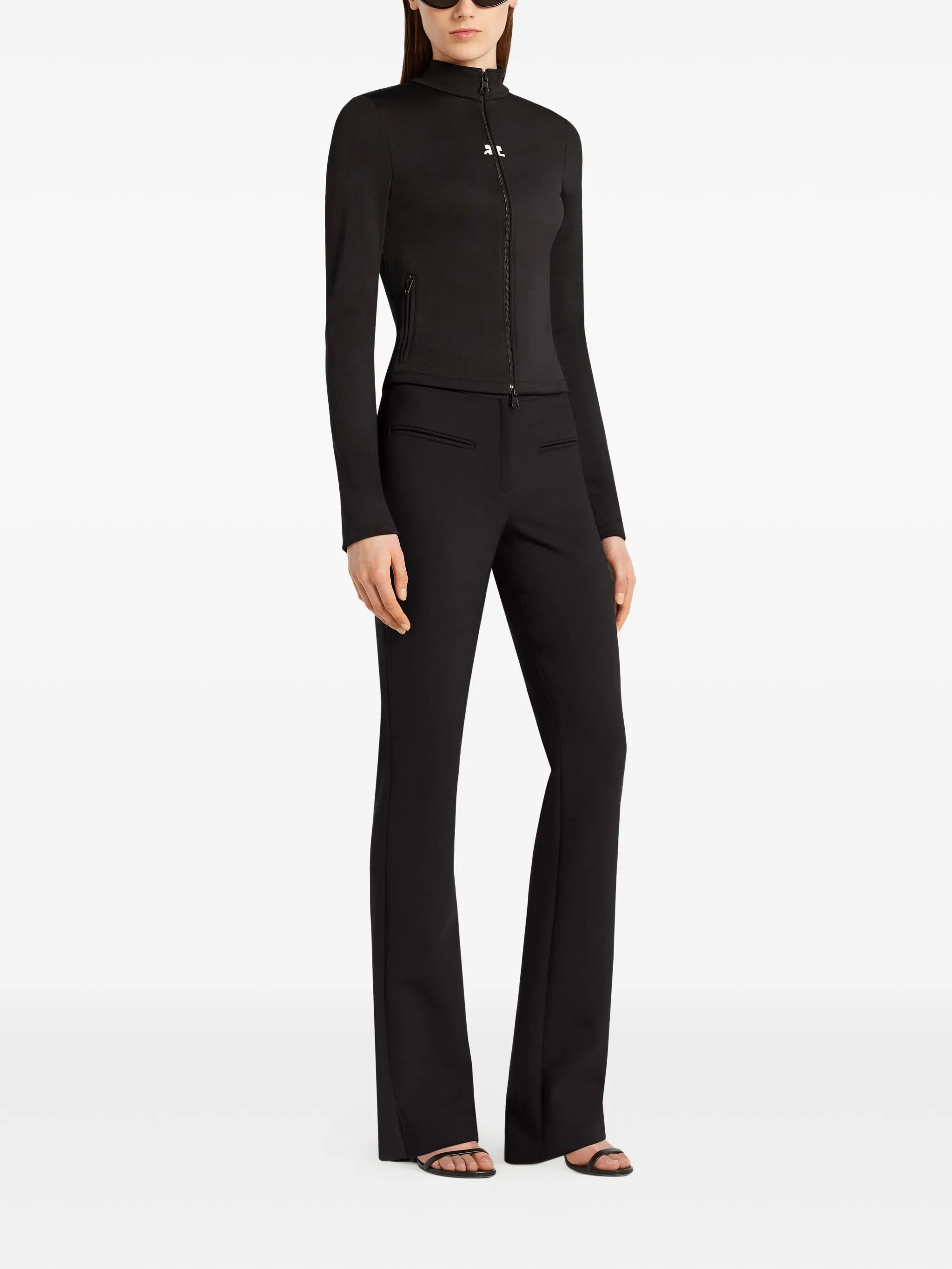 Biker tracksuit interlock jacket