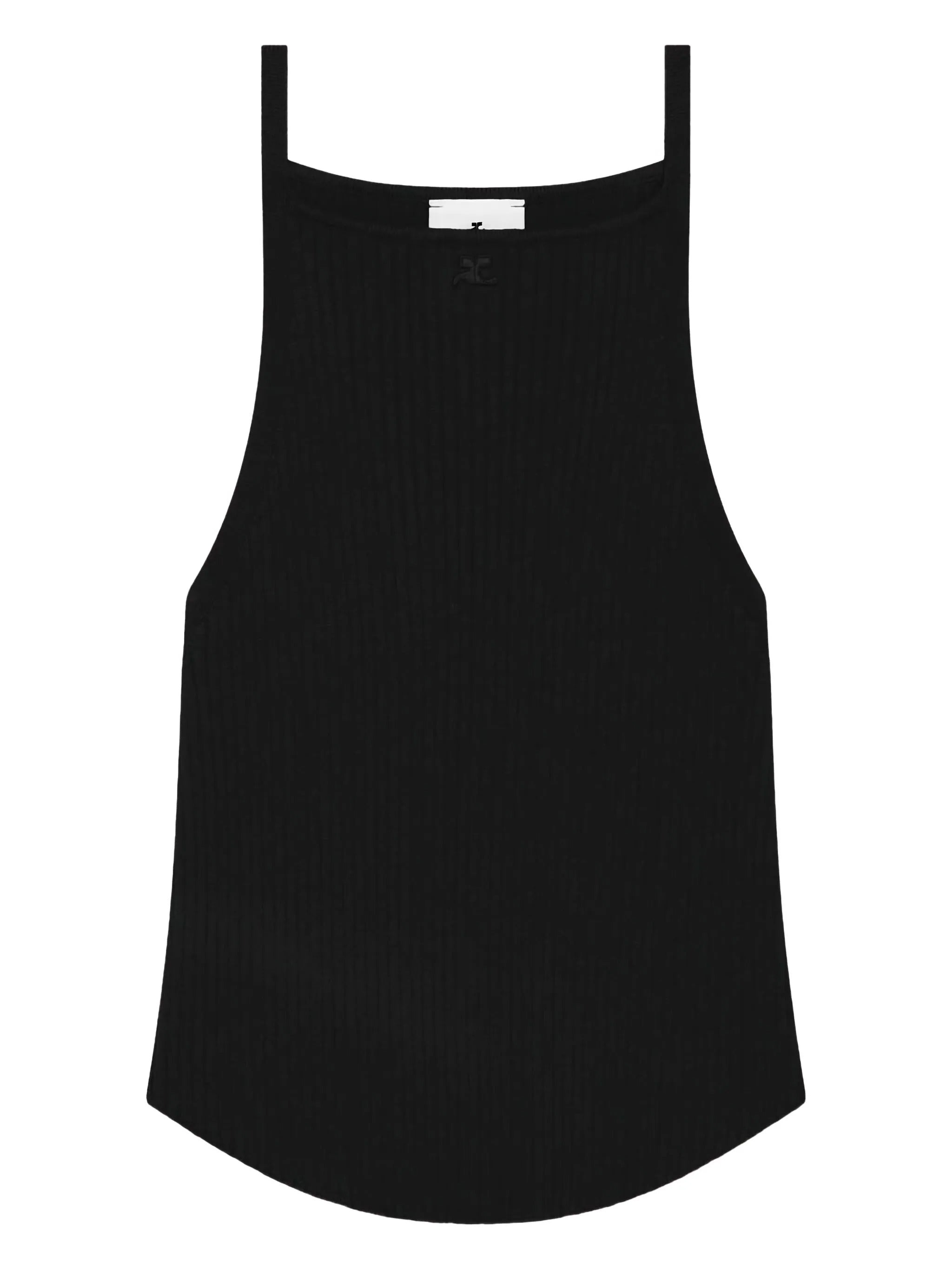 Circle rib knit top