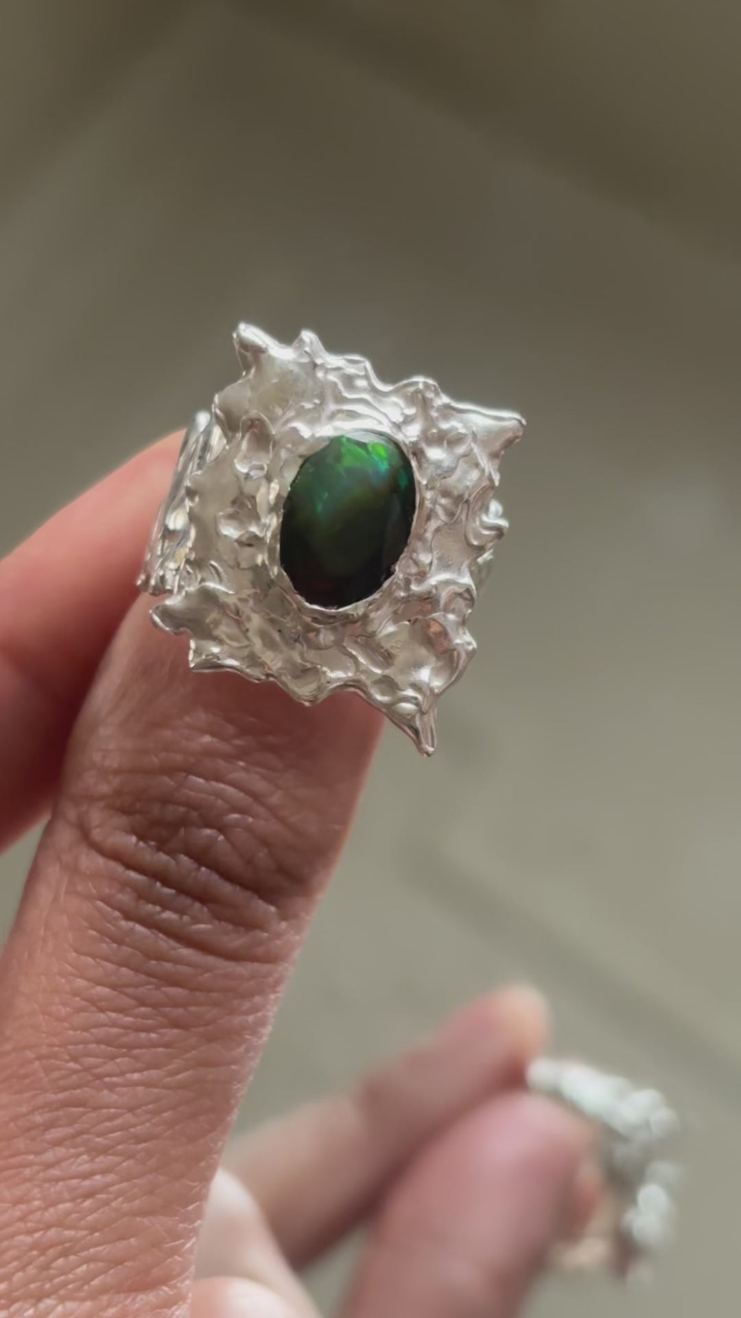 Framed fragment ring - size q 1/2