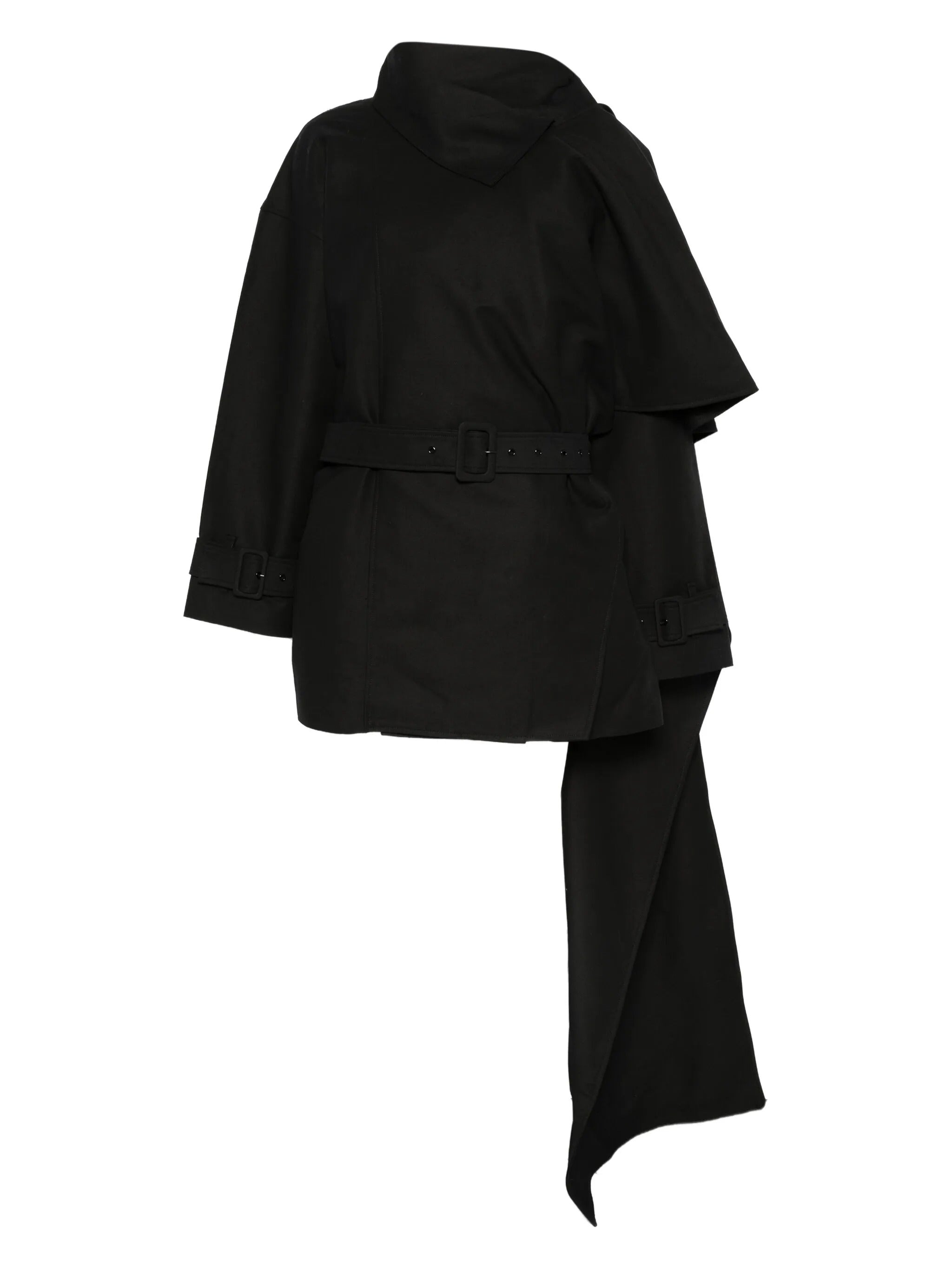 Mini scarfcoat black