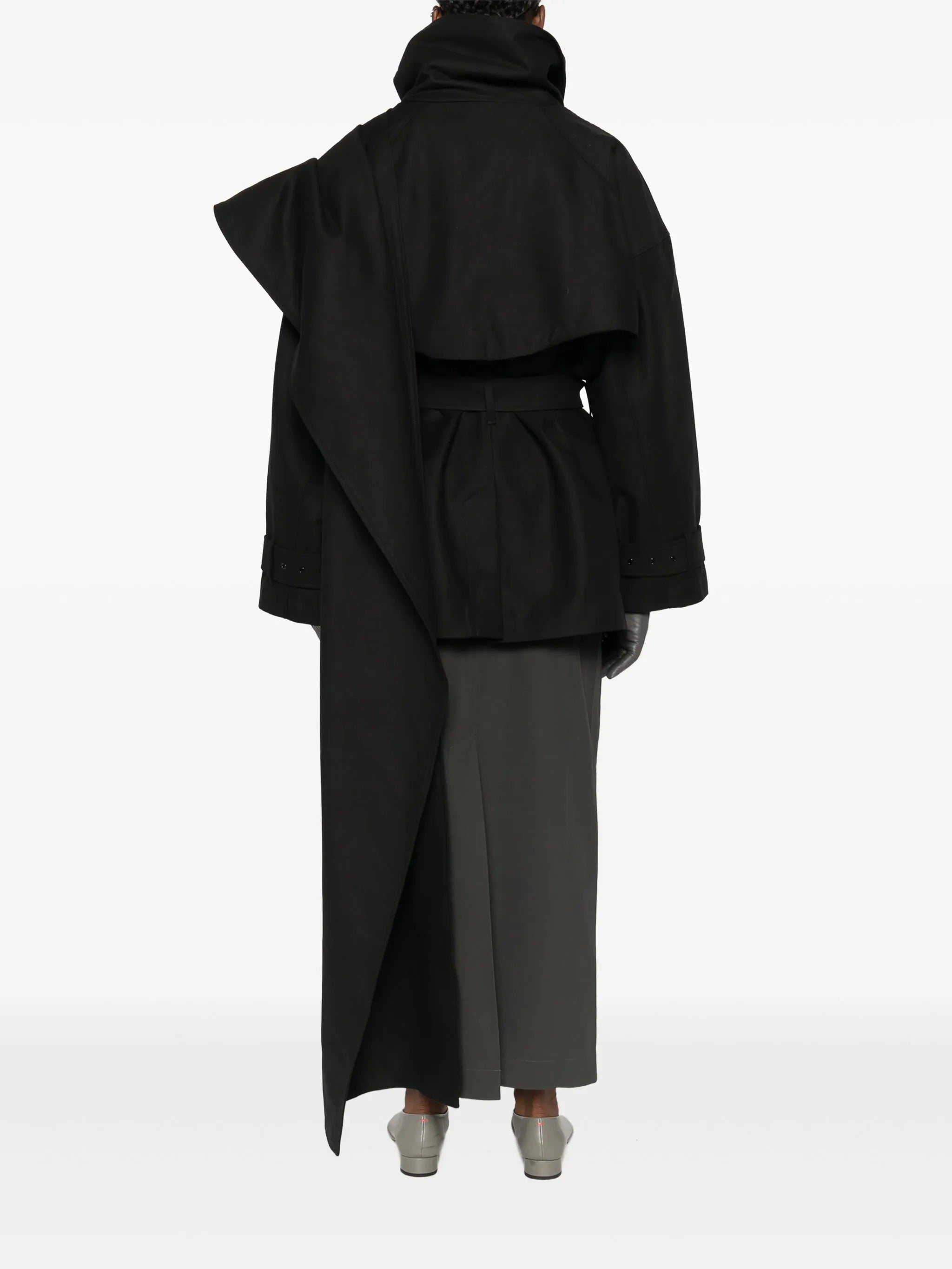 Mini scarfcoat black