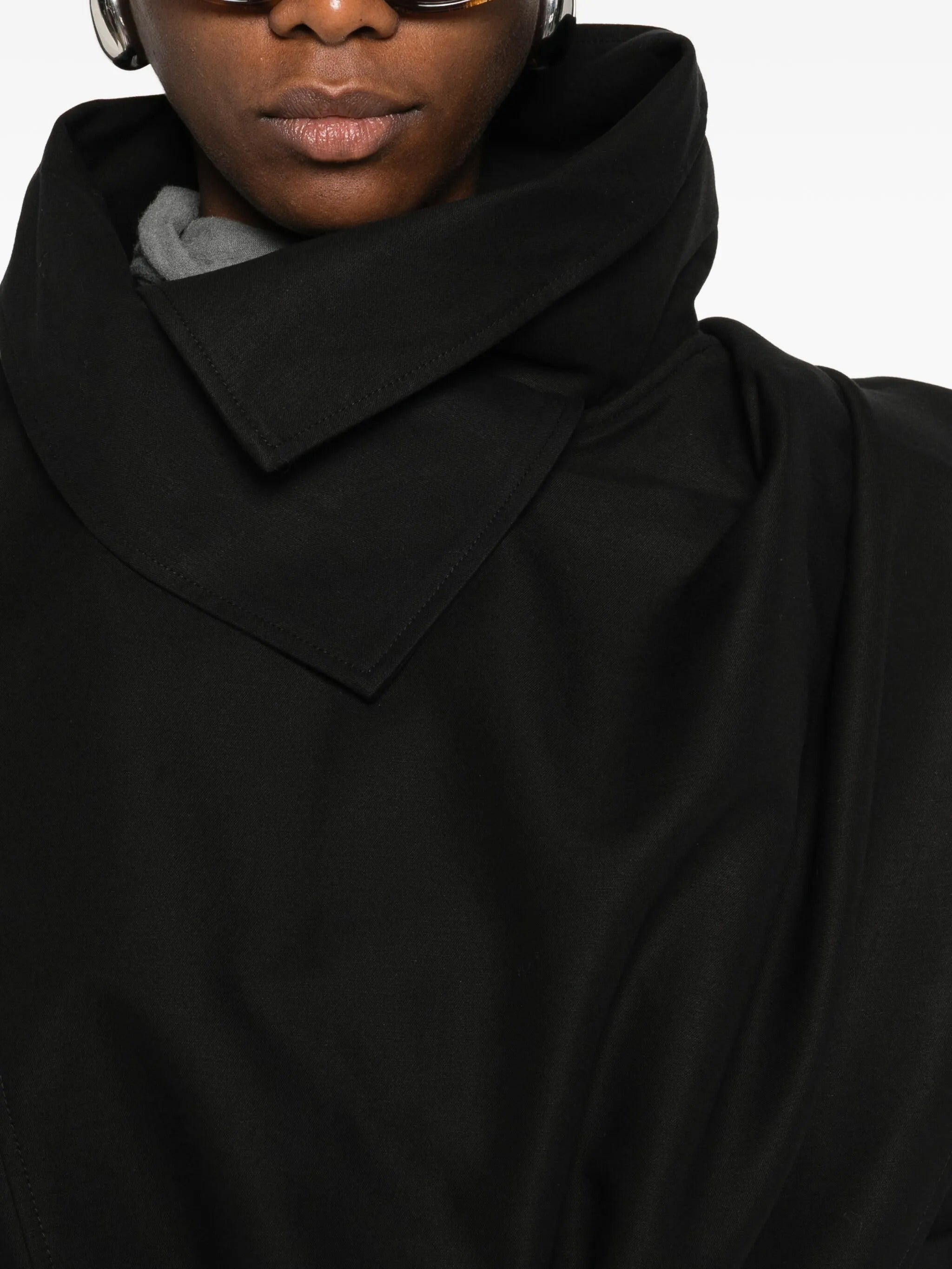 Mini scarfcoat black