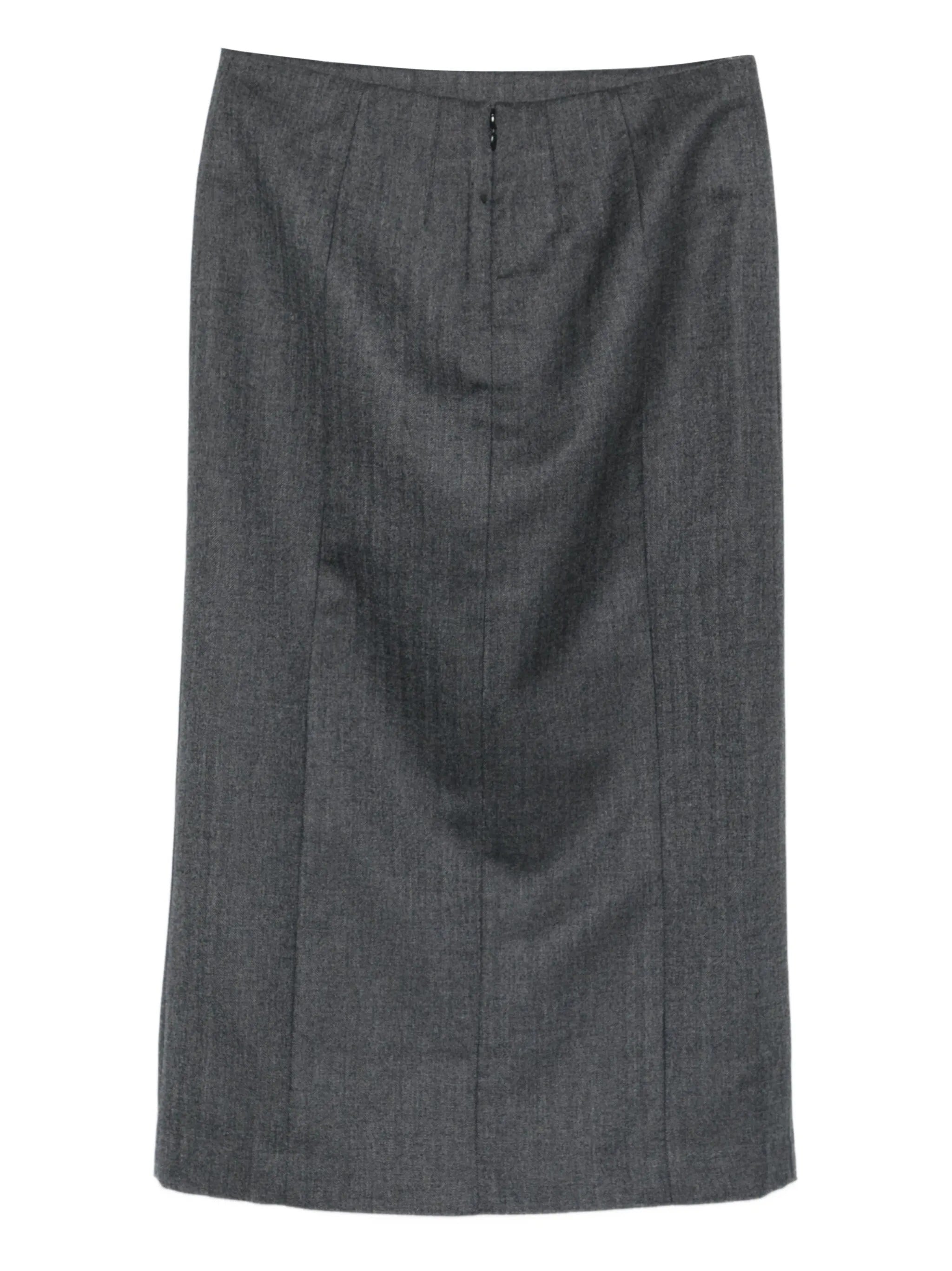 Tailored midi skirt dark grey