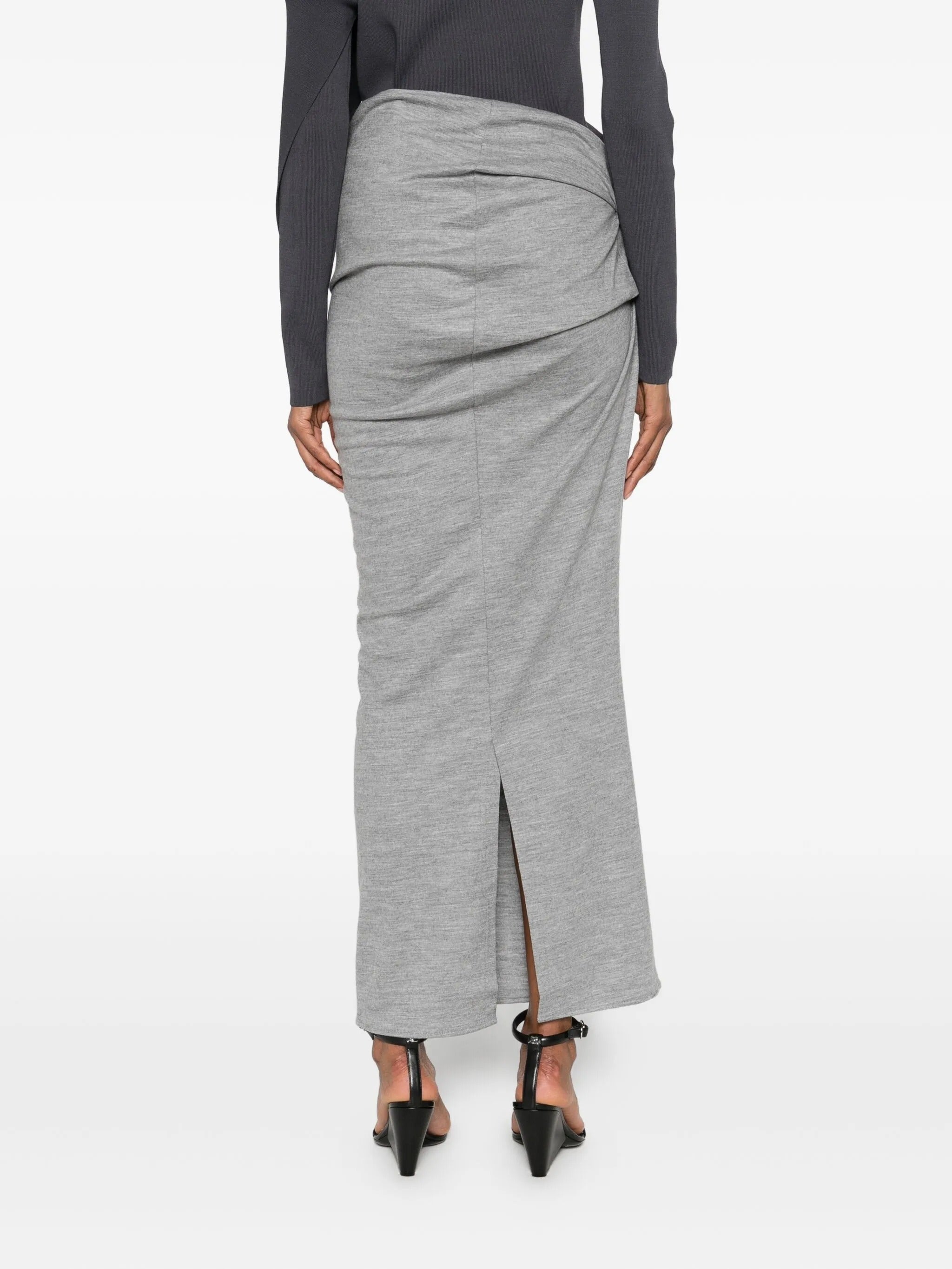 Wool skirt dust grey