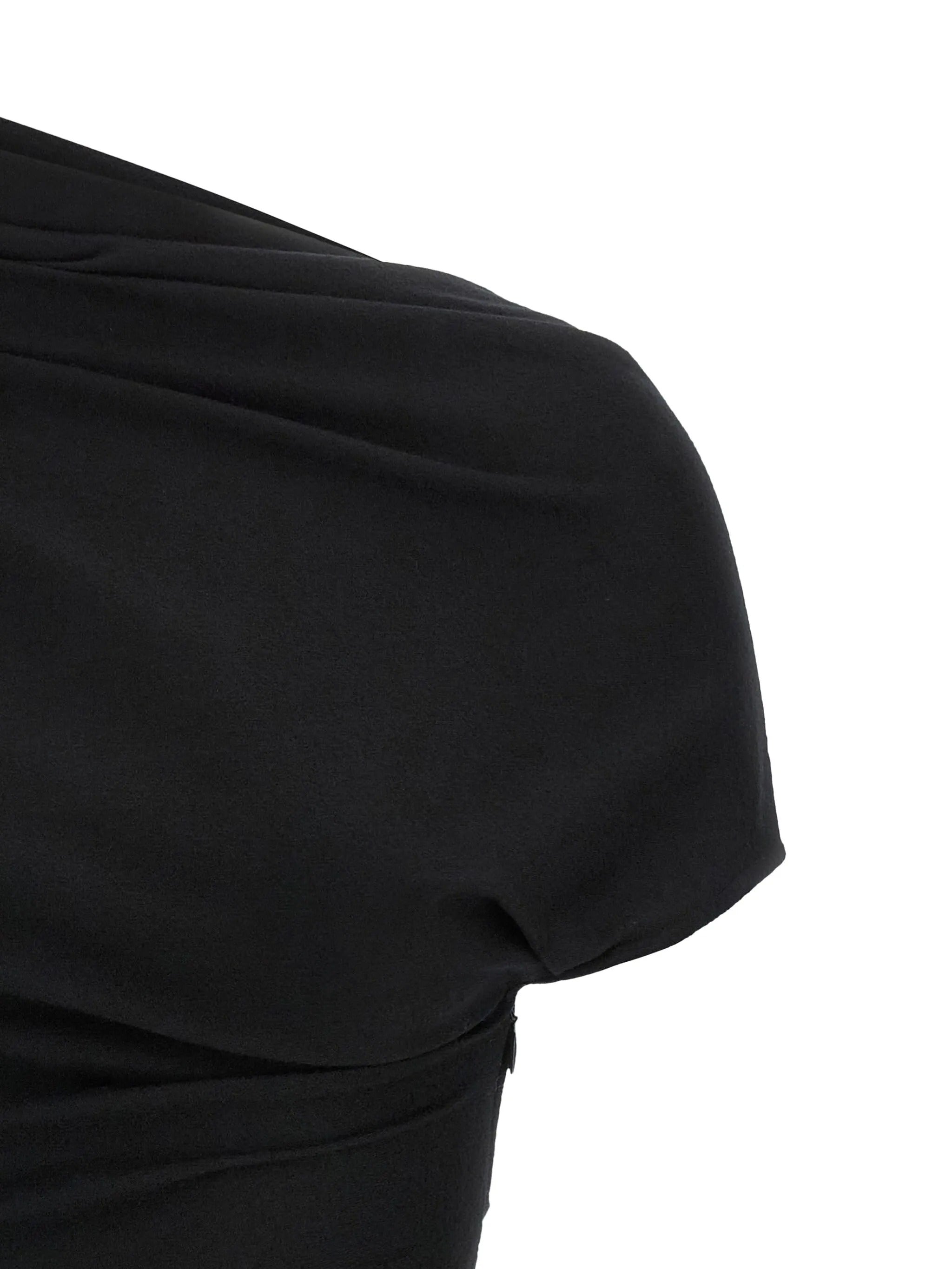 Side drape top black