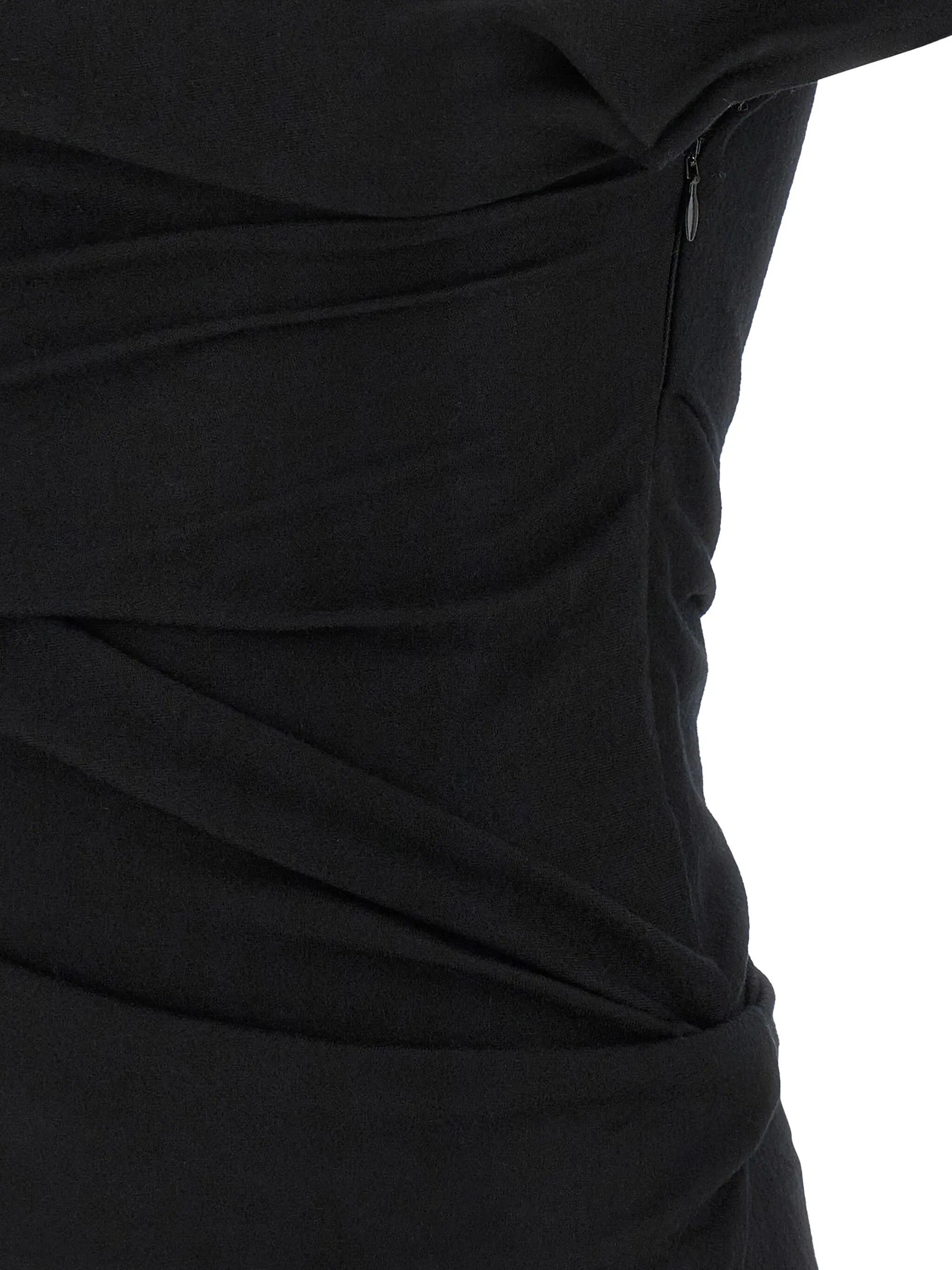 Side drape top black