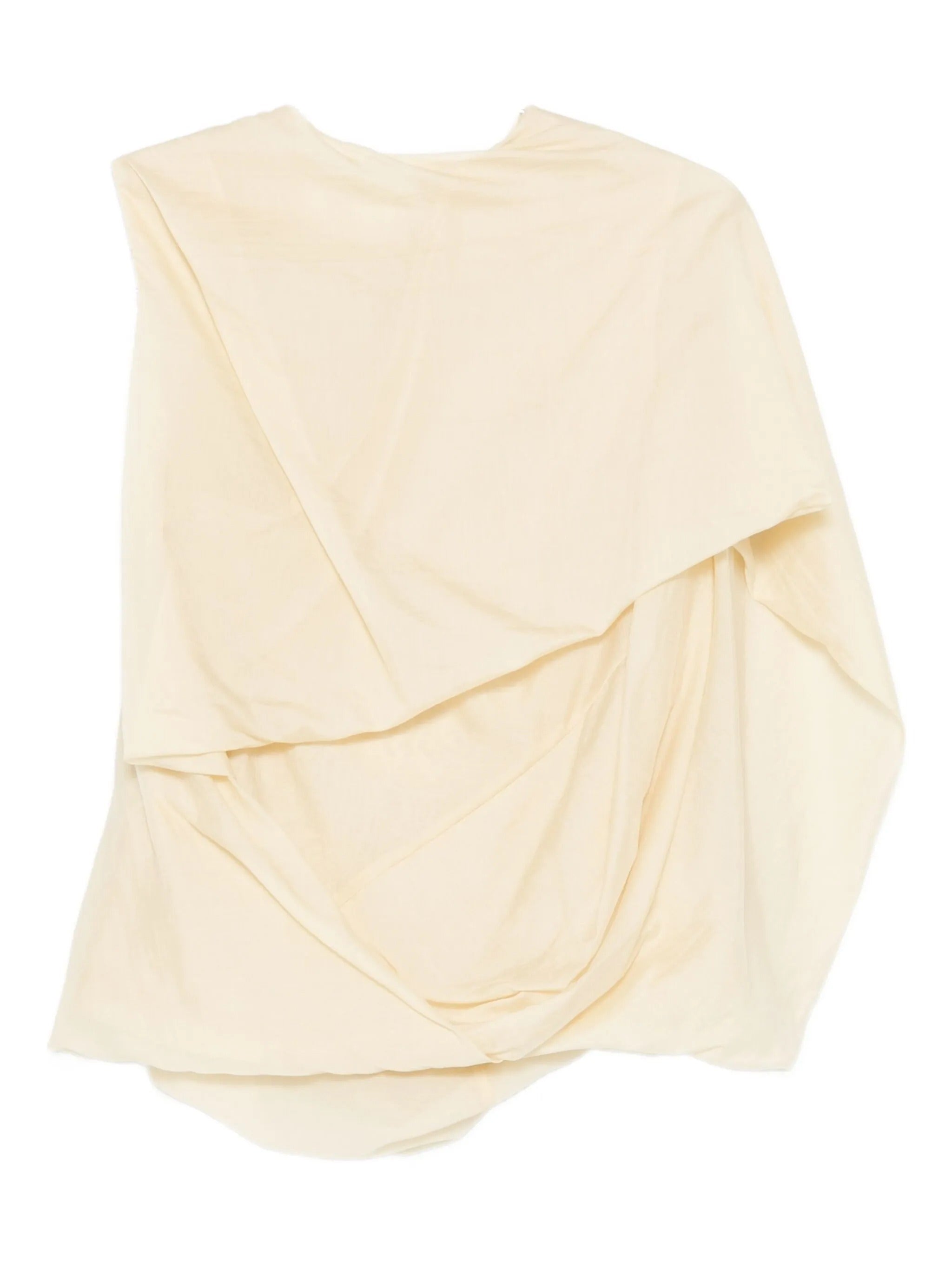 Side drape top soft tan