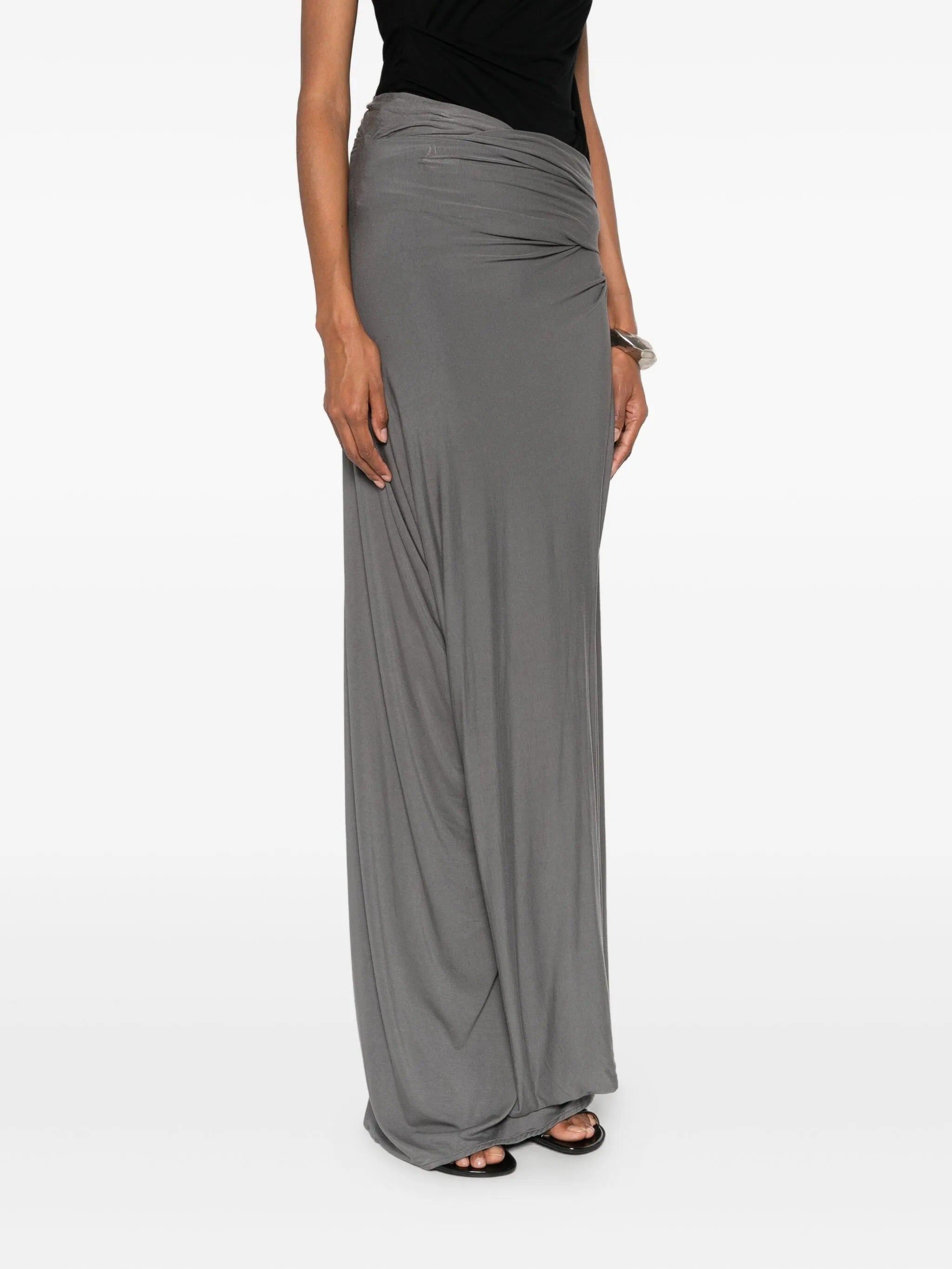 Lumiere scarf skirt deep grey