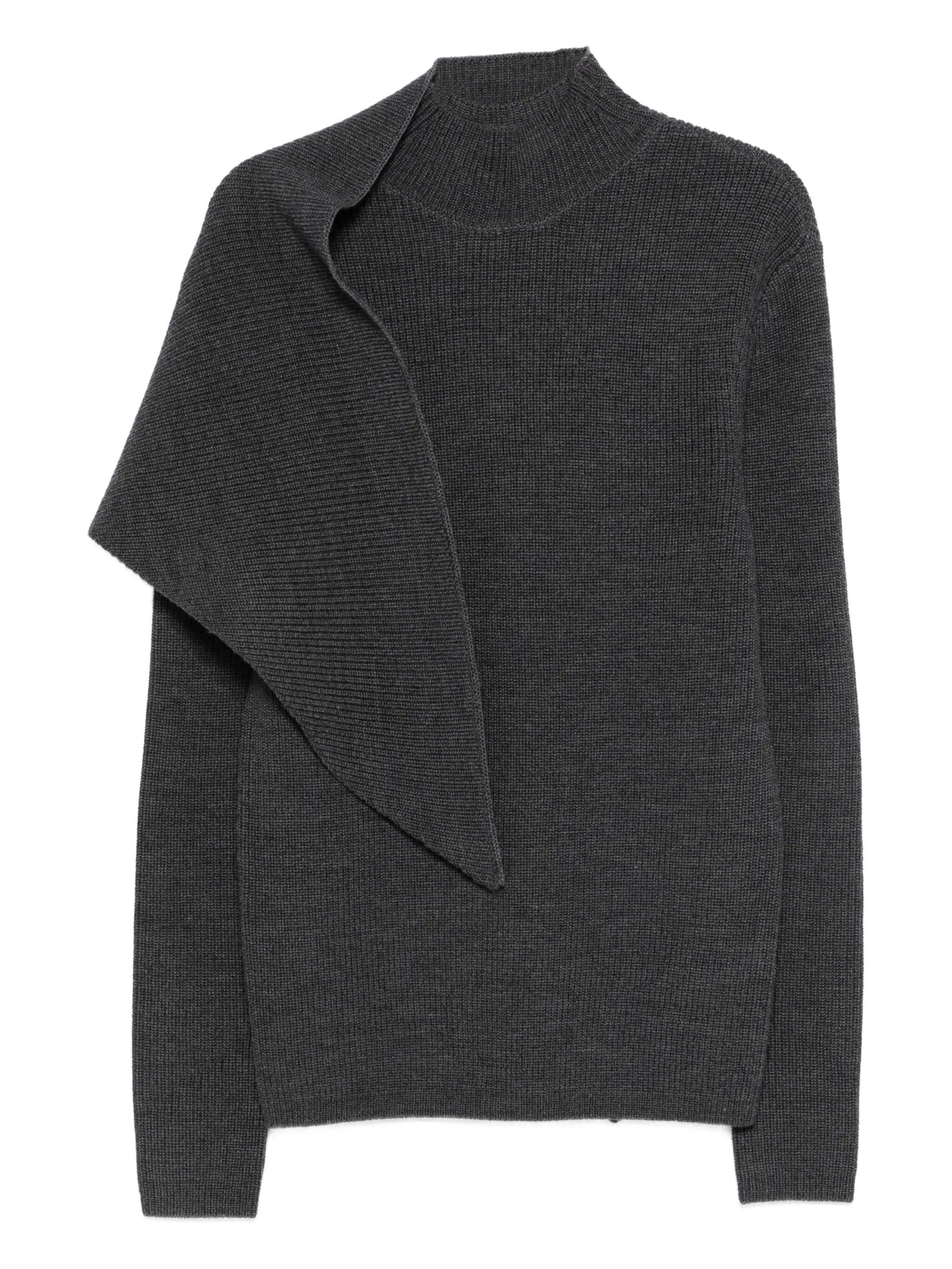 Wrap sweater ash
